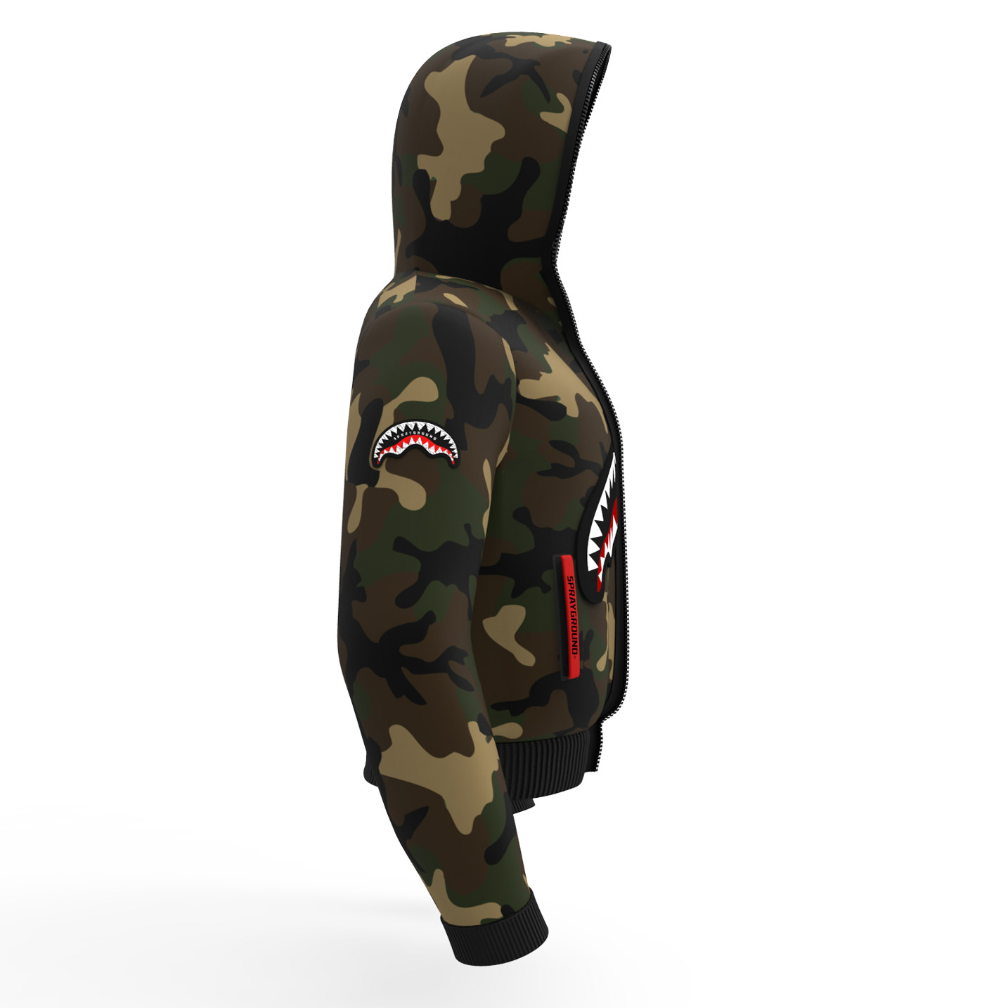 Sprayground Camo Shark Winter Coat
