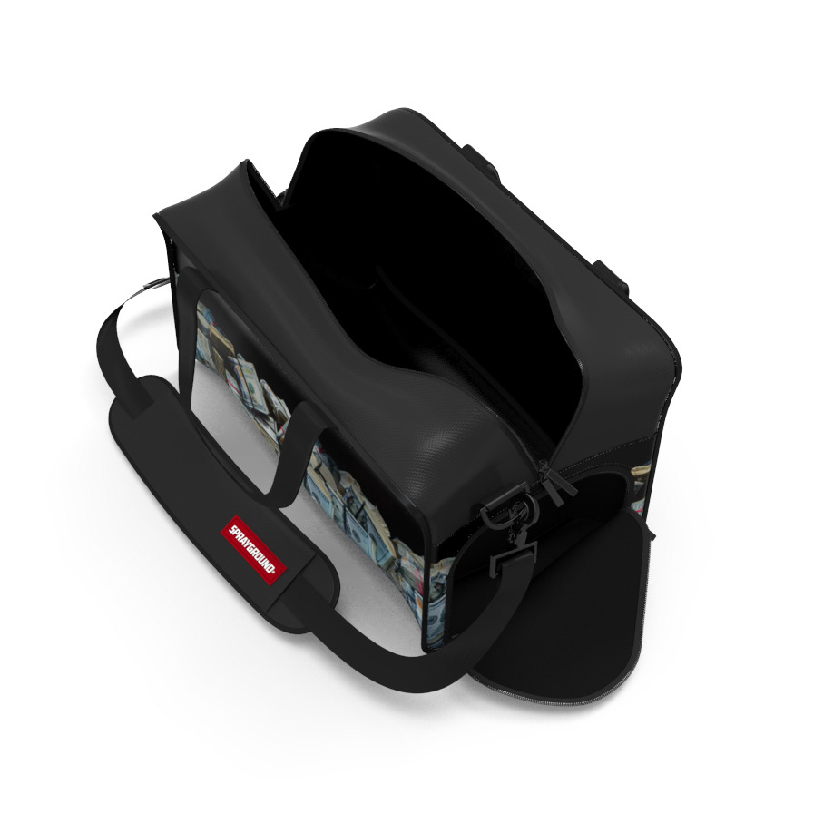 Sprayground Money Rolls Duffel - Open Top View