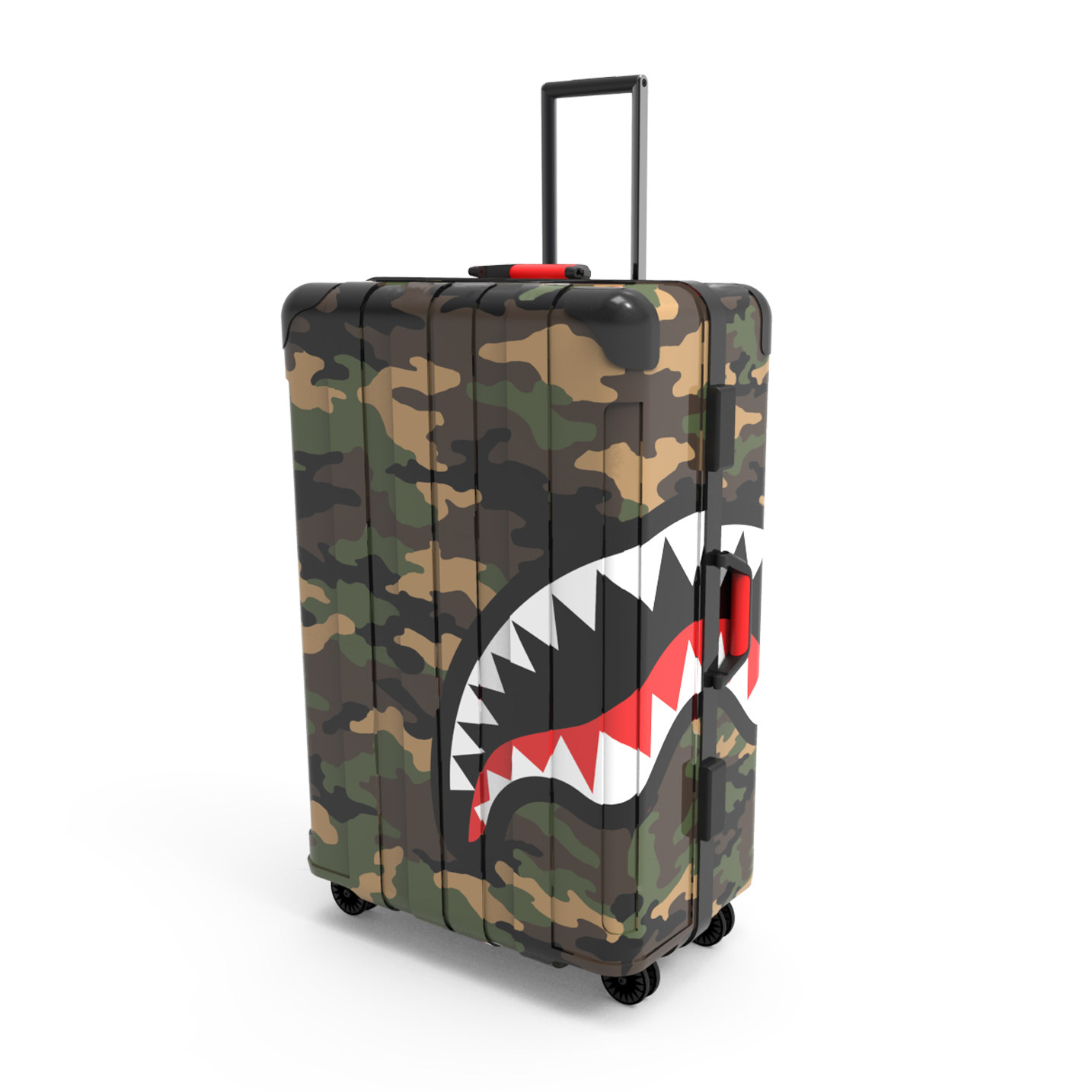 Sprayground Camo Shark Luggage