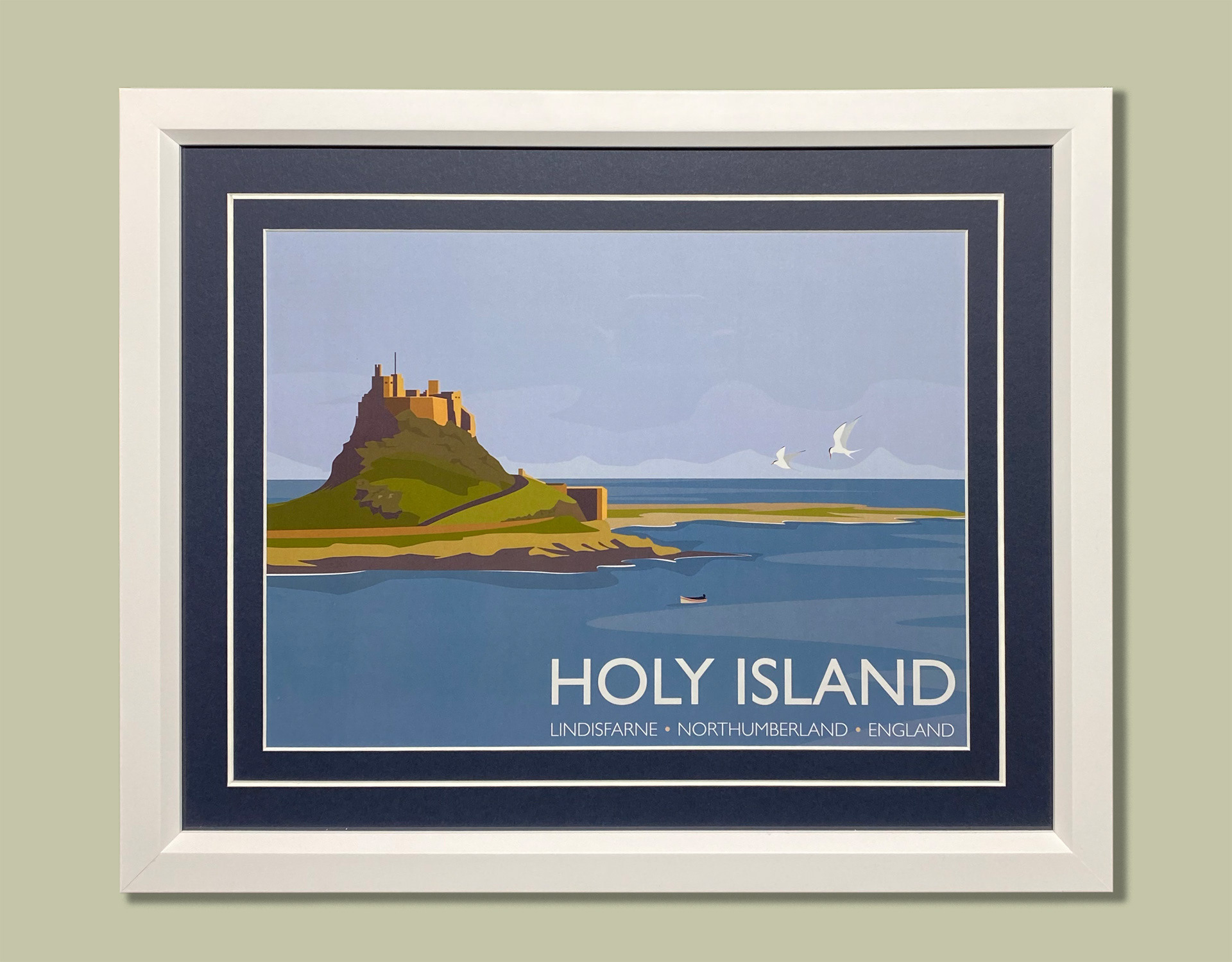 Poster Dry Mounted, Single Mount with wide V-groove, Simple Frame