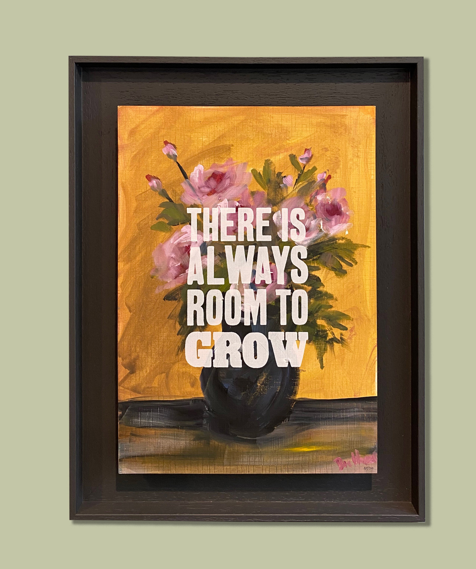 Original Modern Oil, Float framed [Conservation], Wooden Frame [84mm]