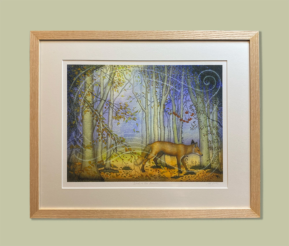 Kate Green Print, Oak Frame, Hayseed Mount