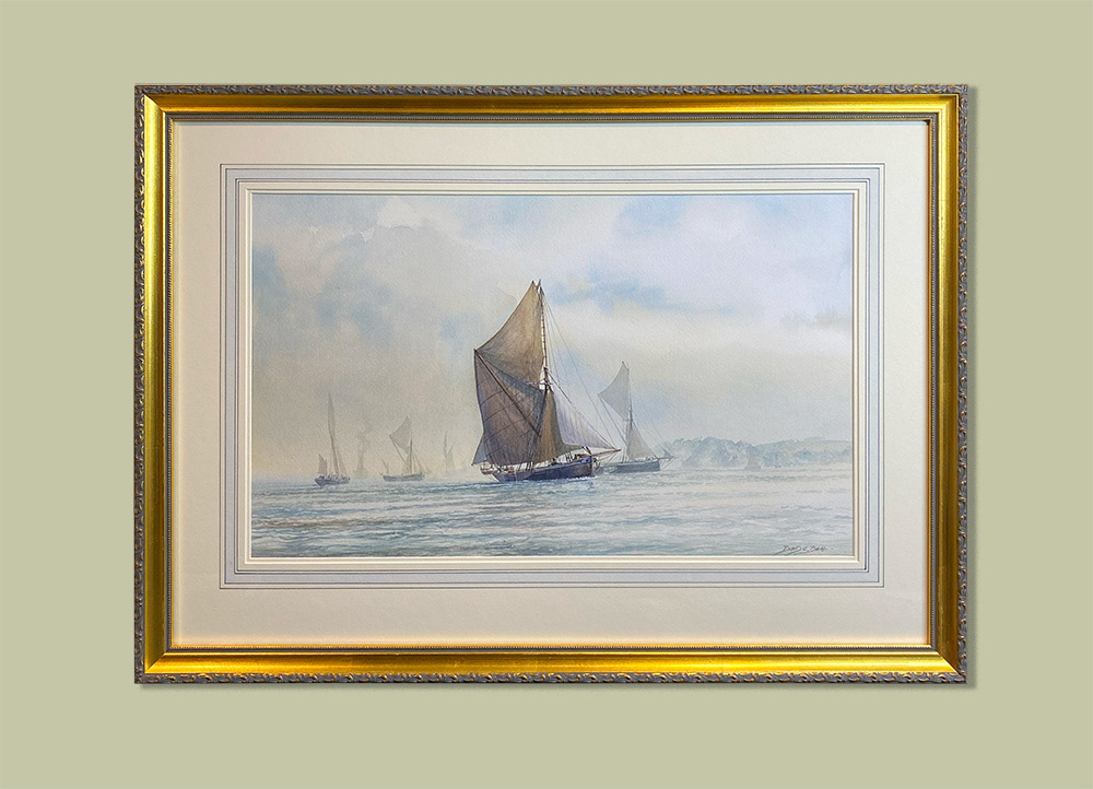 Original Watercolour, Framed to Level 1 with Museum Mount, UV99 Glass, Ornate Gold Leaf Frame. Washlined to draw attention to the Painting