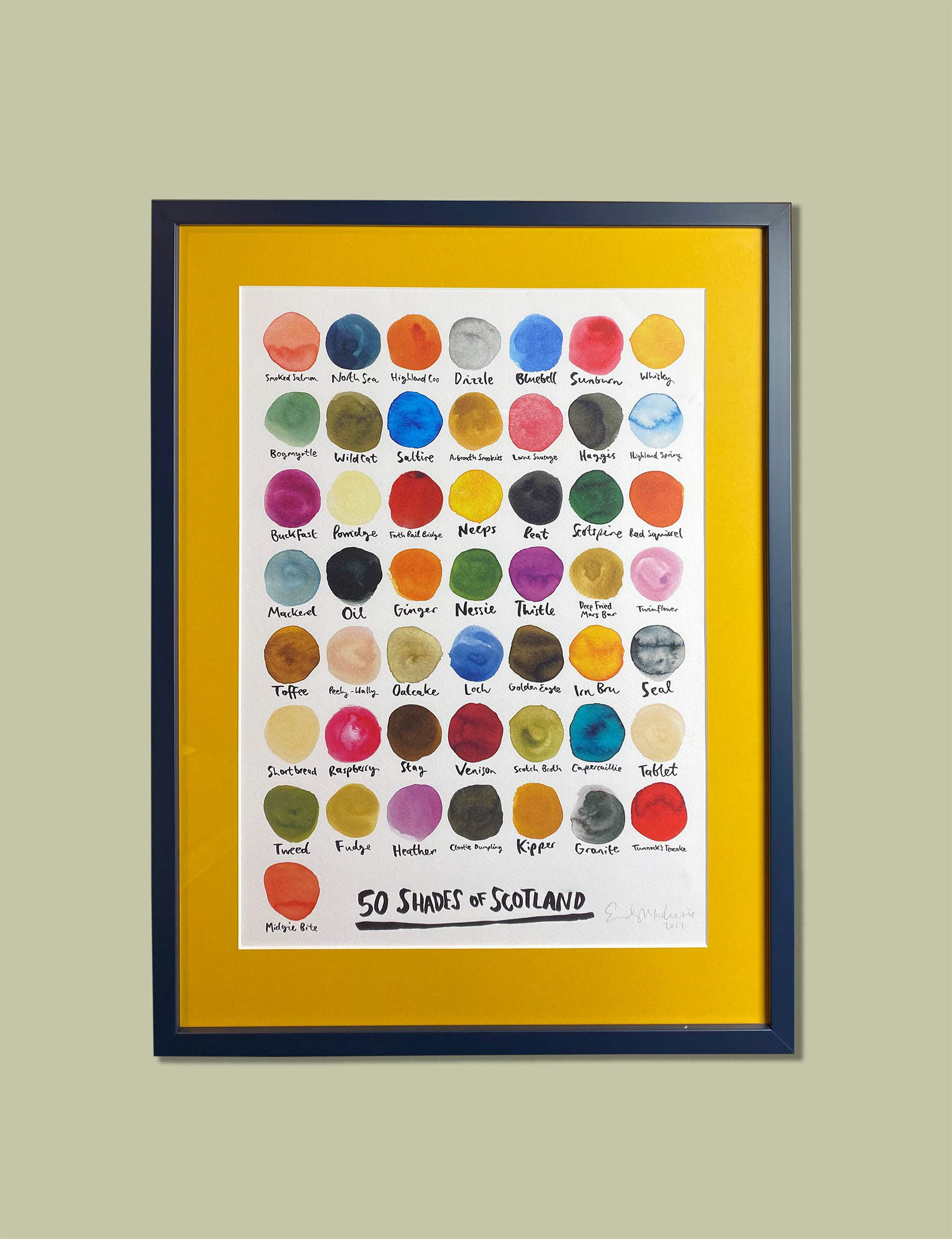 Conservation Framed (Level 2), UV99 Glass, Conservation Mount, Navy Frame