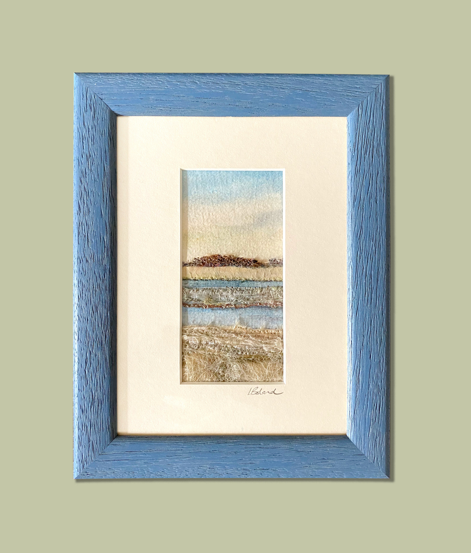 Small Original textile art, framed [Conservation] to customers specification