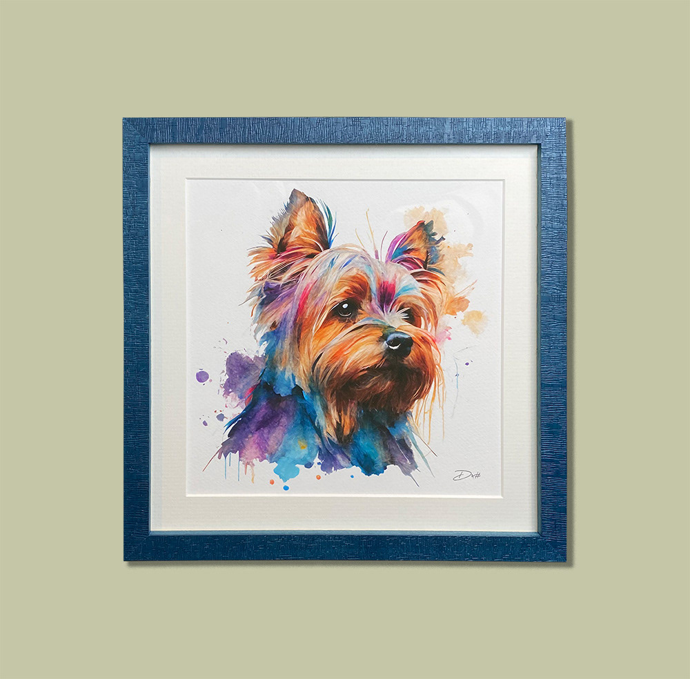 Image on Fine Art Paper, framed using simple mount and textured frame