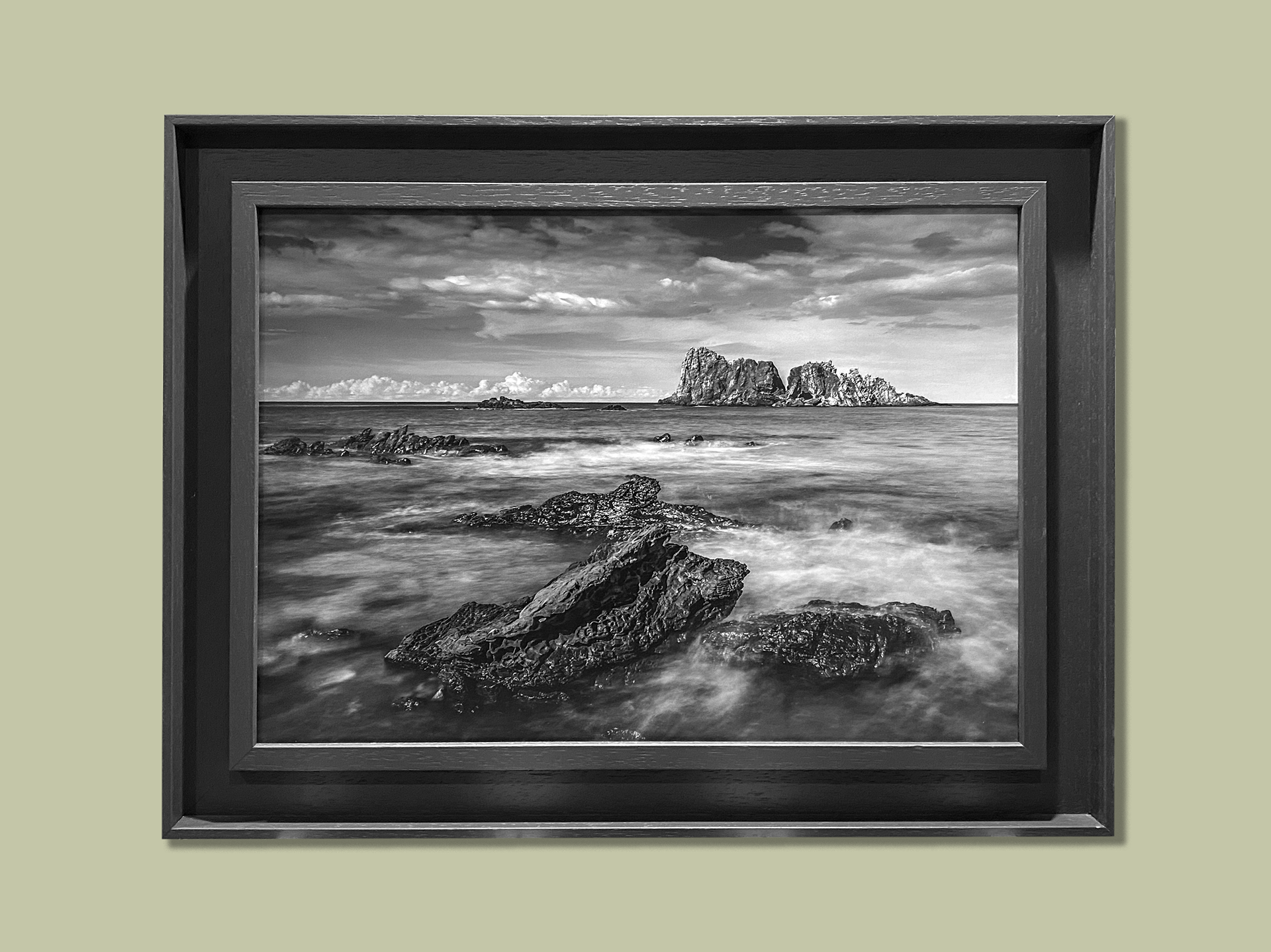 A3 Photo, Dry Mounted to board and laminated. St Ives Frame in Grey