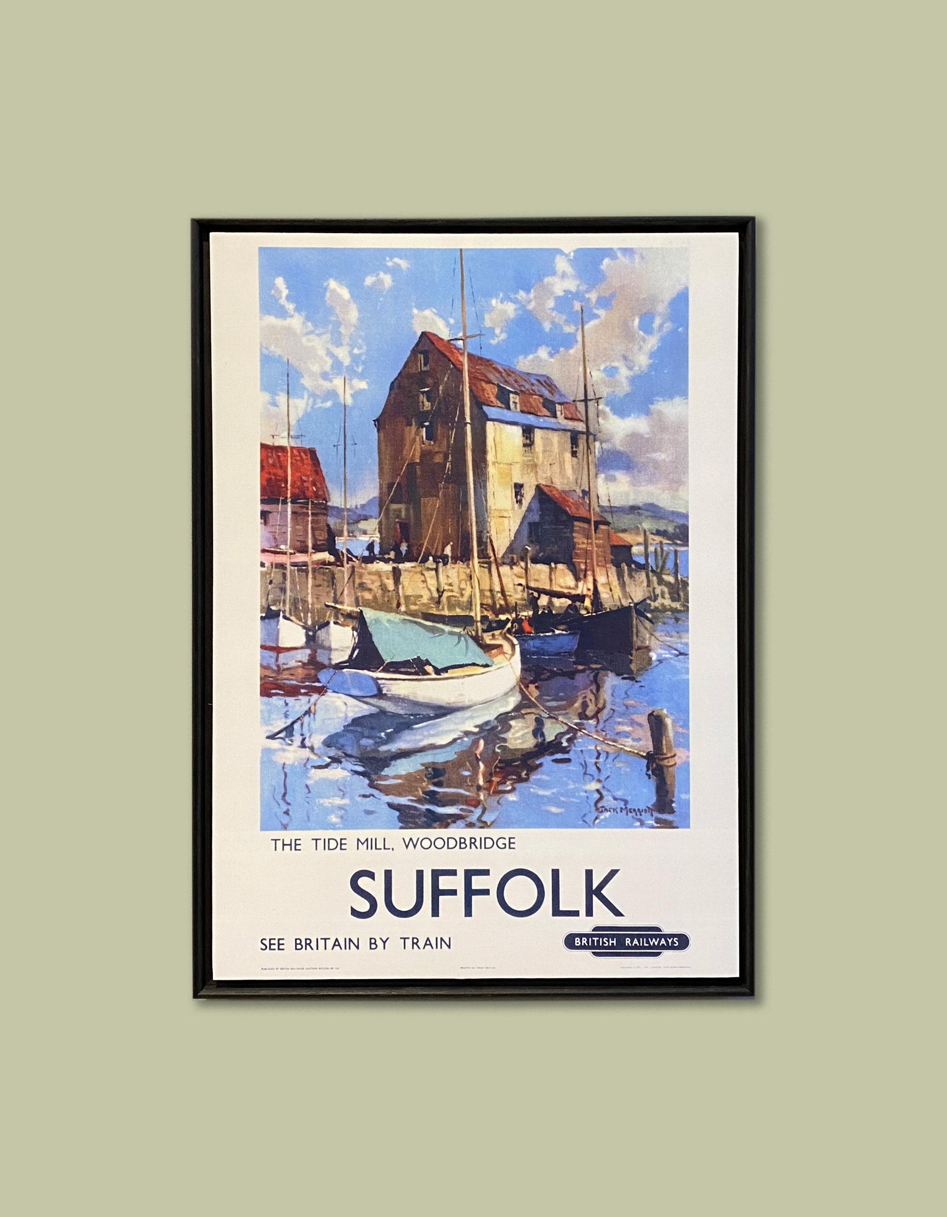 Reproduction Poster, Dry Mounted on Board and laminated. Tray Frame