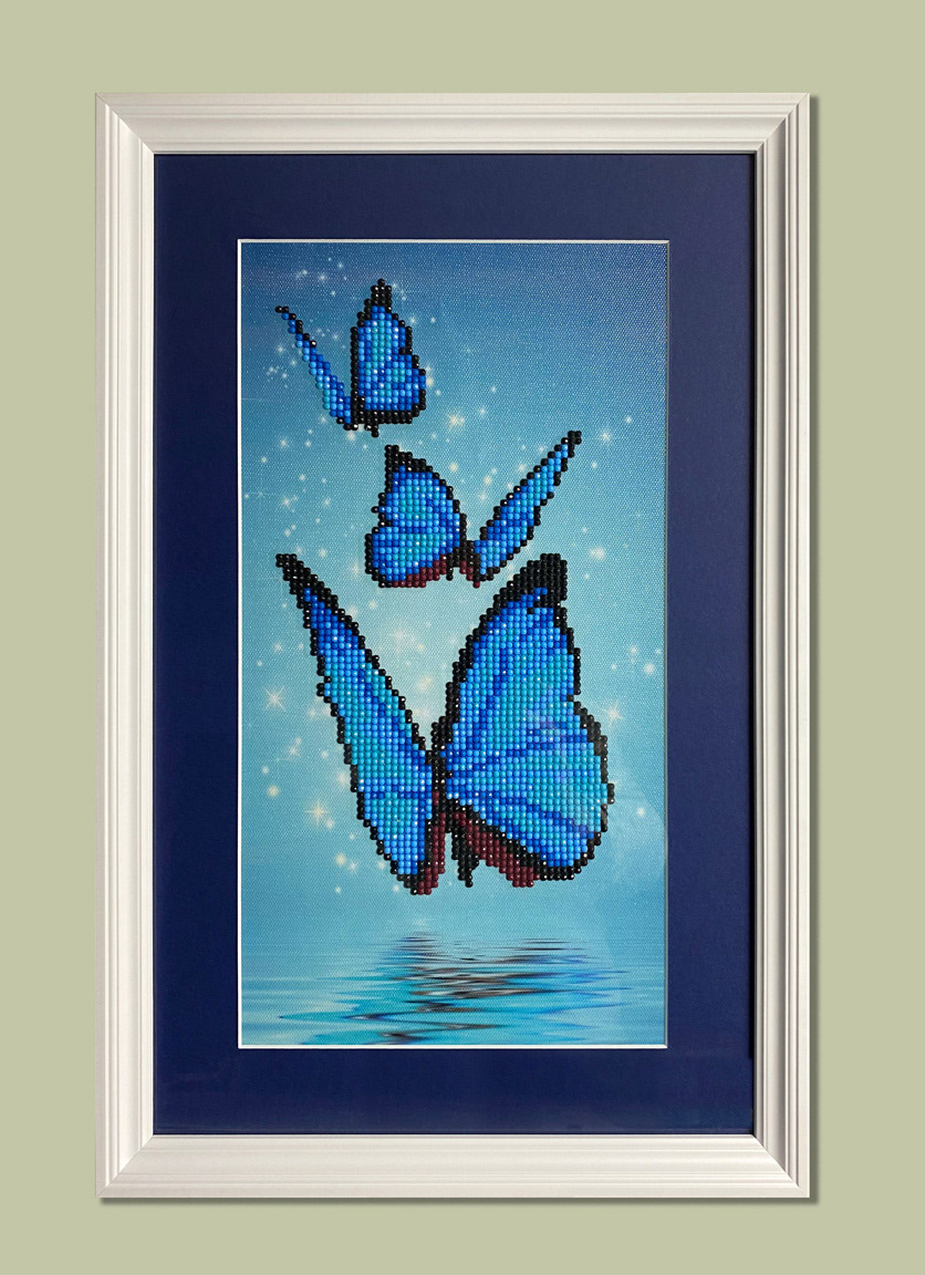 Diamond Bead Picture - Dry Mounted, Single Mount, Standard Glass