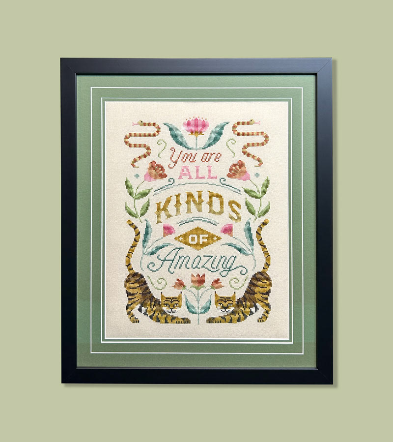 Cross-Stitch. Laced, doble mount with v-groove. UV99 Glass