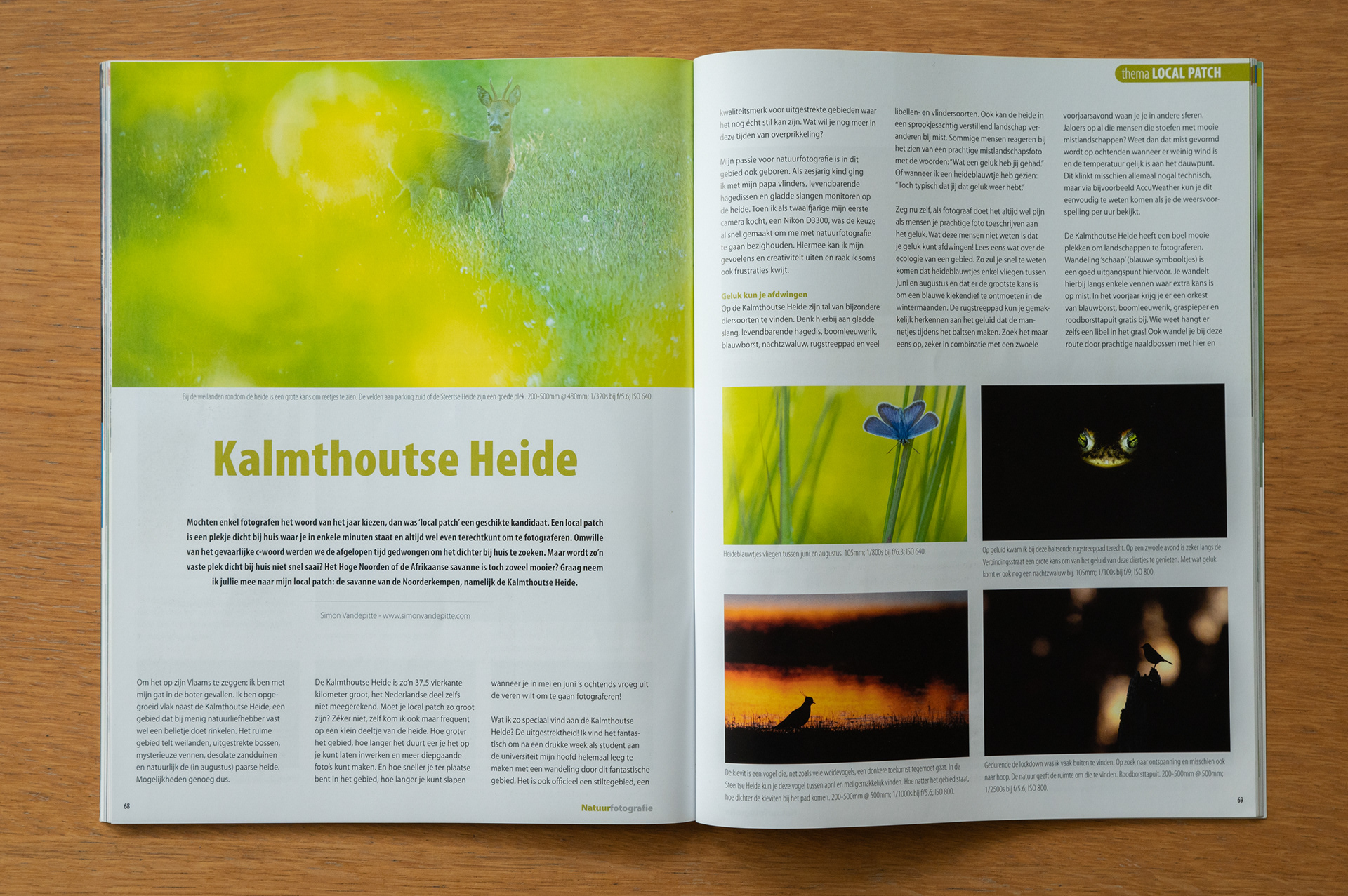 Artikel over de Kalmthoutse heide in het Natuurfotofgrafiemagazine