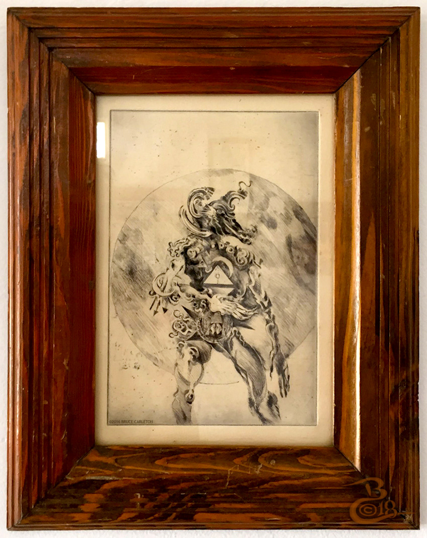“Diabolus Lupus” MEDIUM: etching STORY: I was reading a lot of mystical stuff like Aleister Crowley and Tibetan demonology.