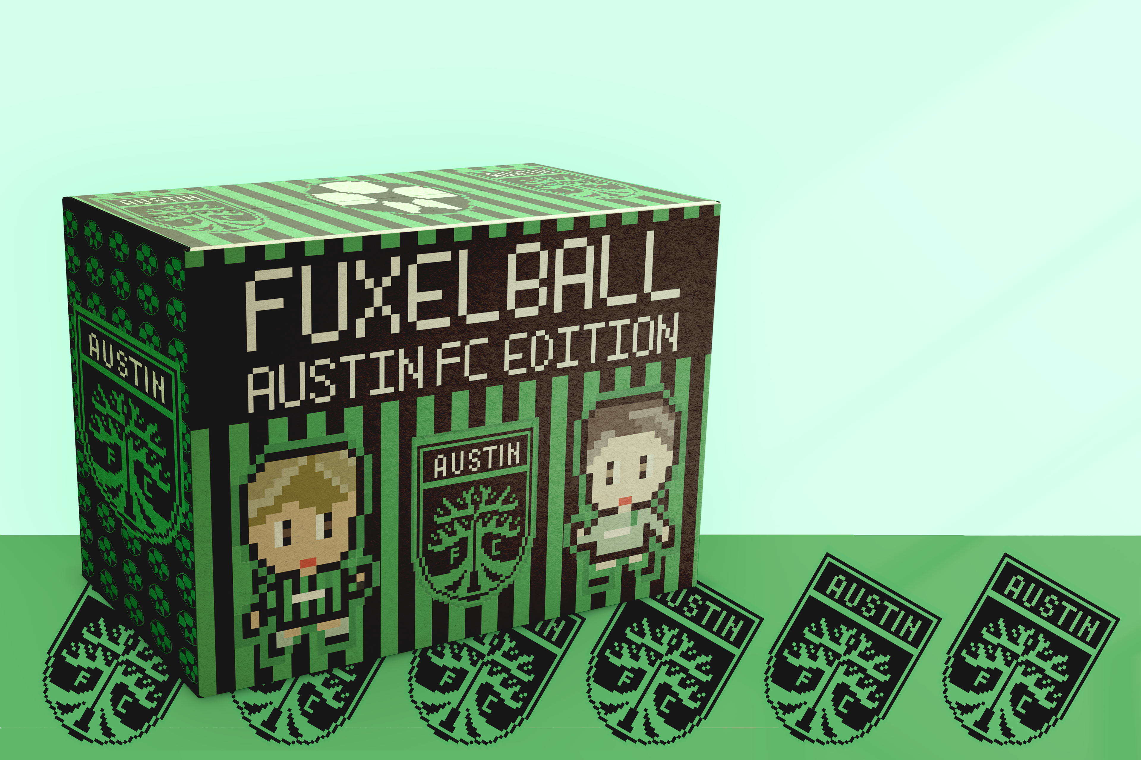 Front side of the custom packaging design.