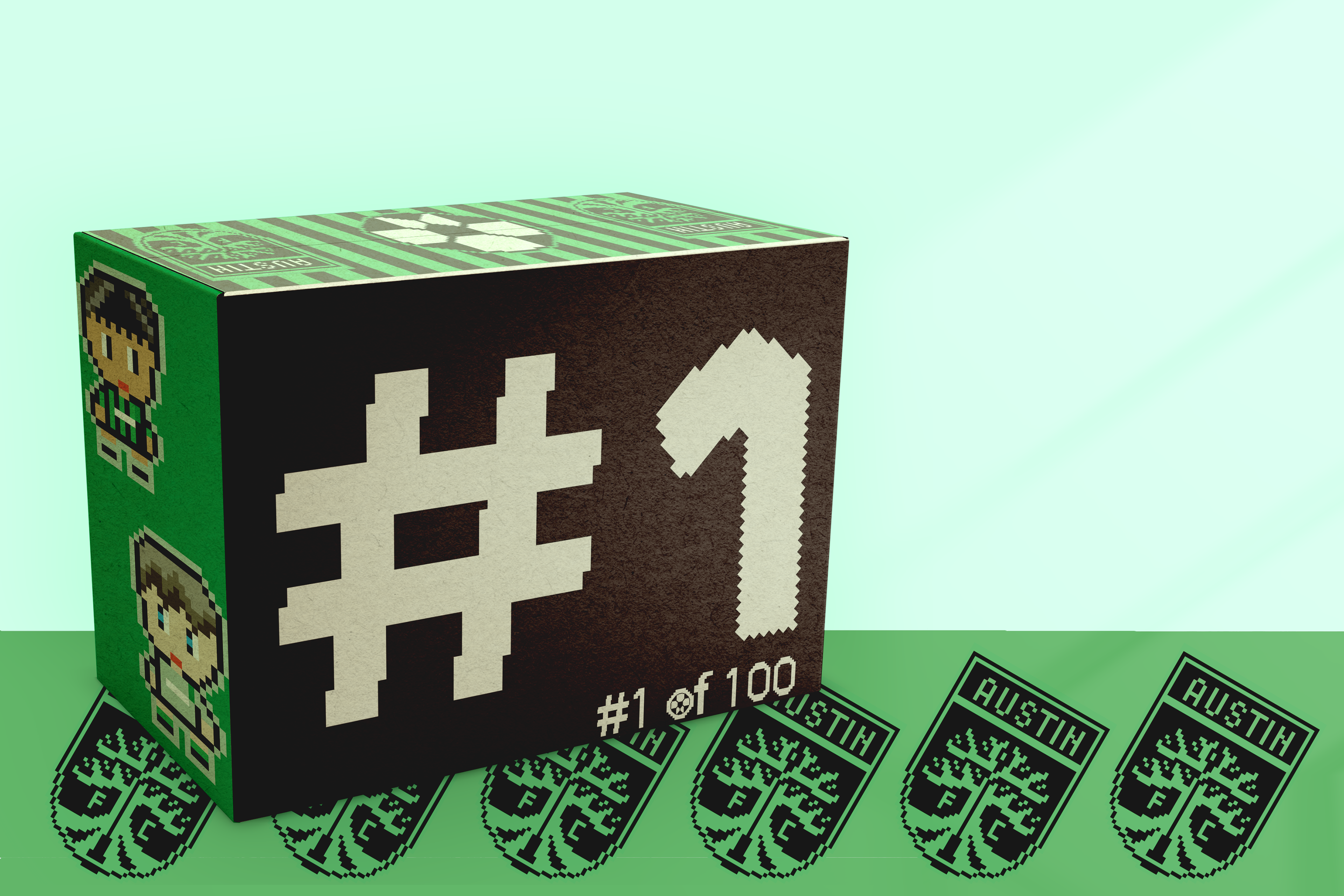 Back side of the custom packaging design.