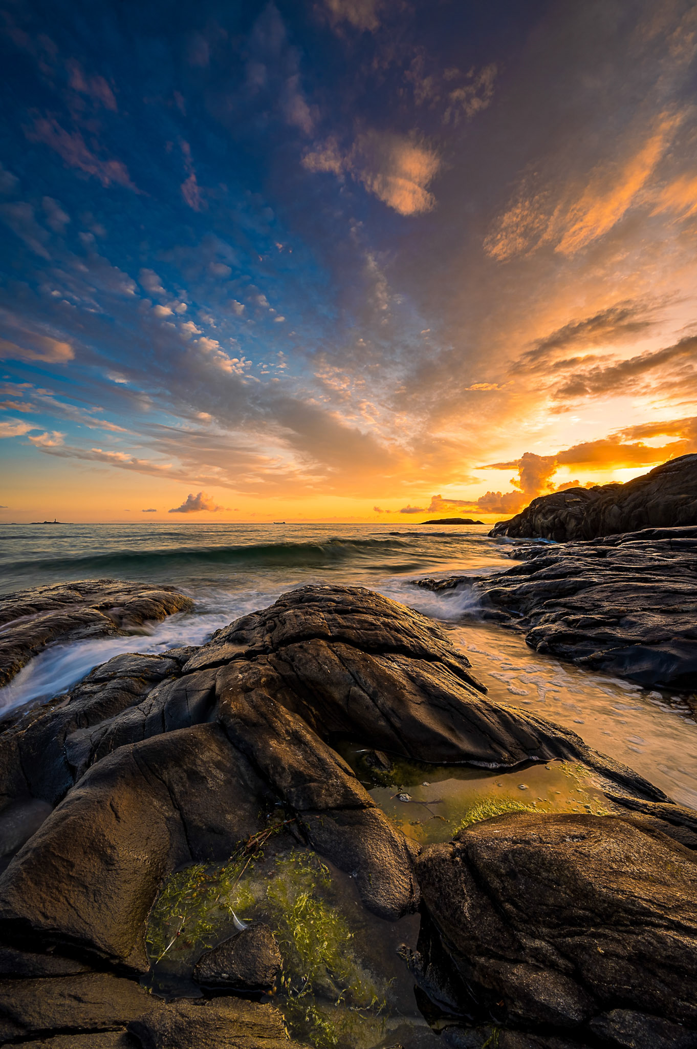 Rocks in sunset Hellestø