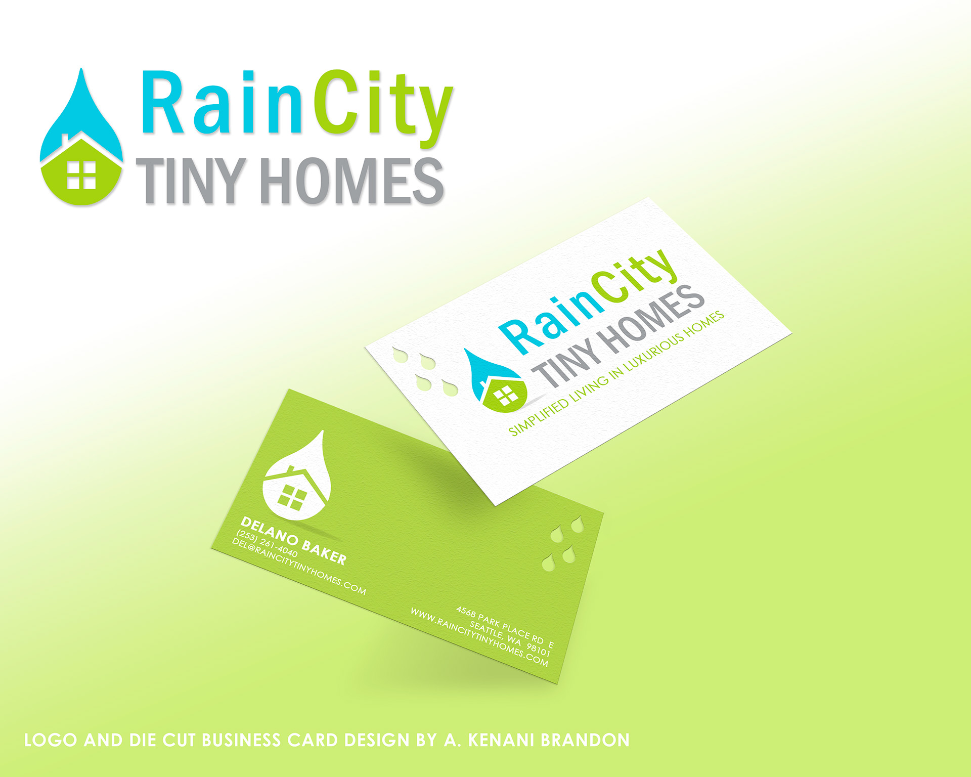 Logo and Die Cut Business Cards