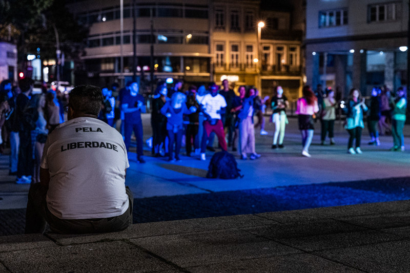 Protest: dozens of people celebrated São João in Porto, amidst COVID-19 restrictions. June 23rd, 2021
