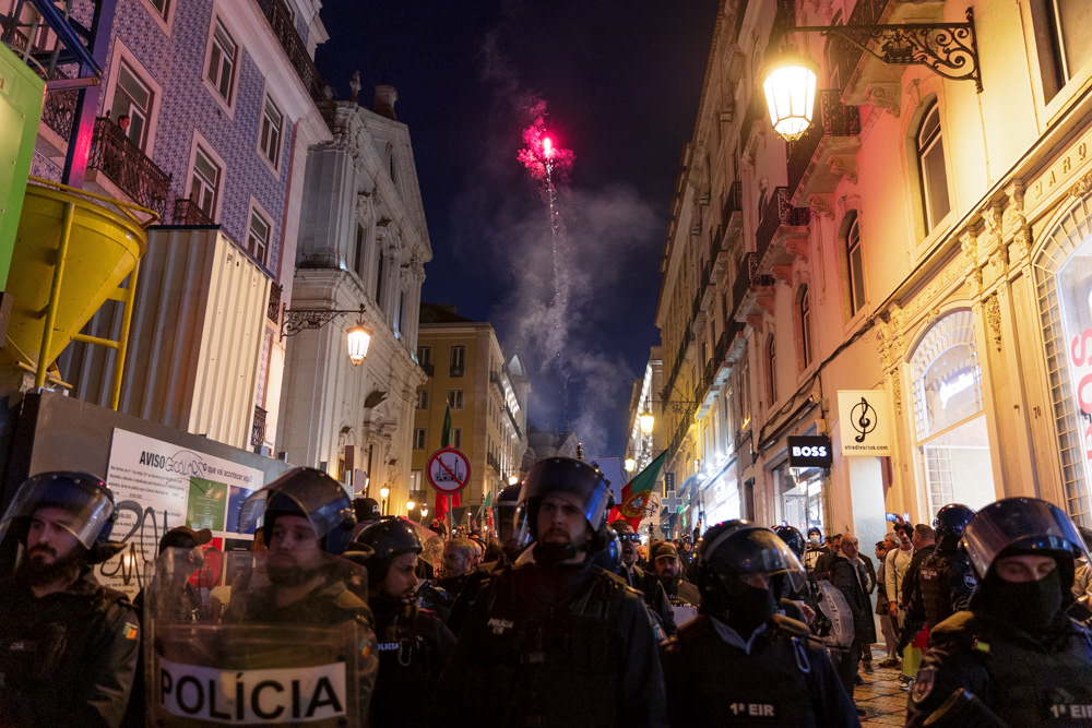 Anti-immigration protest in Lisbon, on February 3rd, 2024