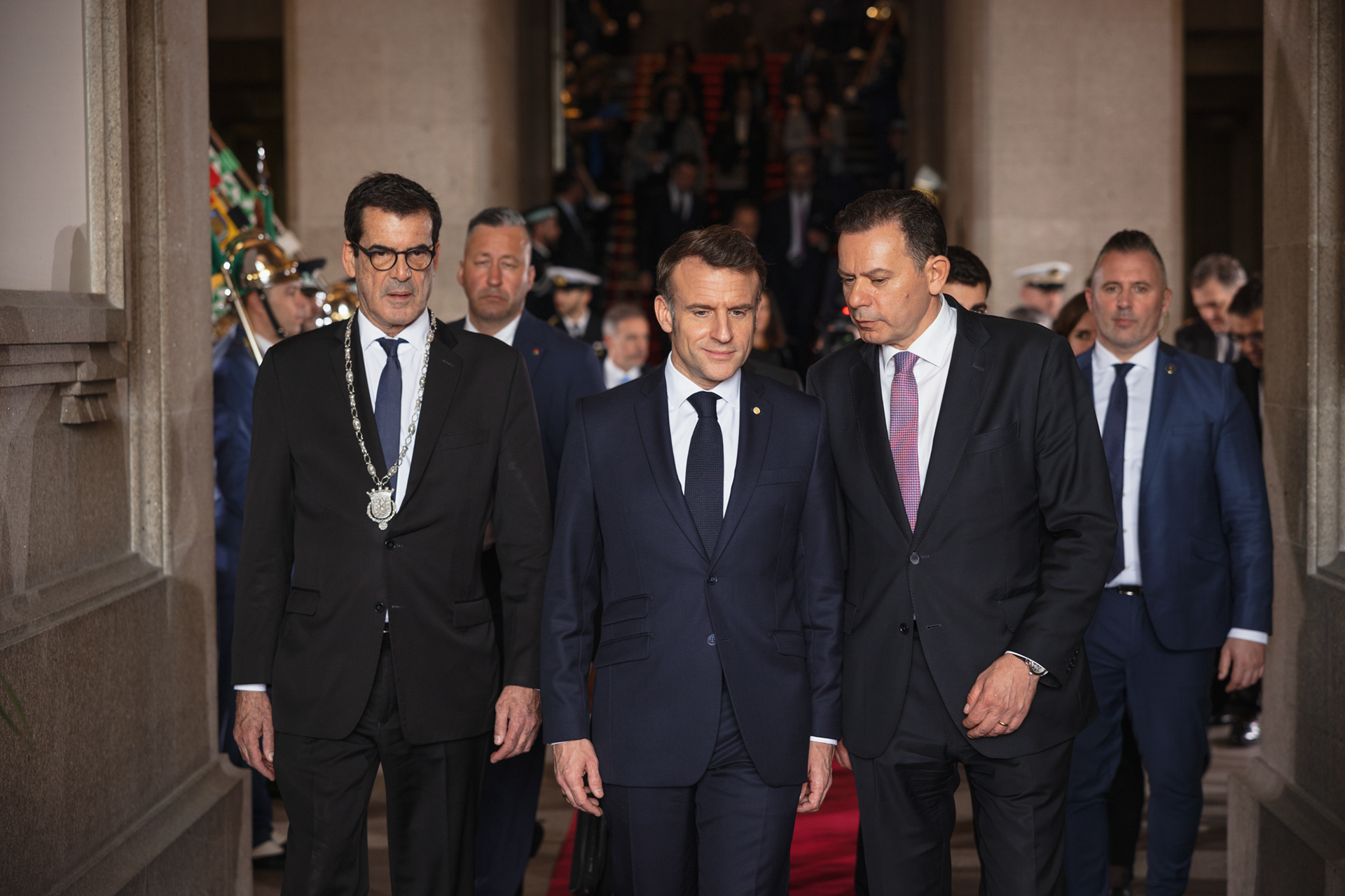 Emmanuel Macron, President of France, state visit to Portugal. February 28th, 2025