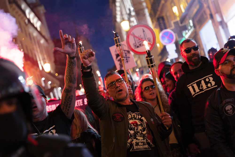 Anti-immigration protest in Lisbon, on February 3rd, 2024