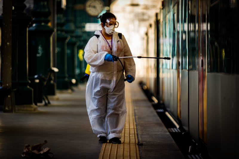 Train disinfection as a COVID-19 containment measure. March 24th, 2020