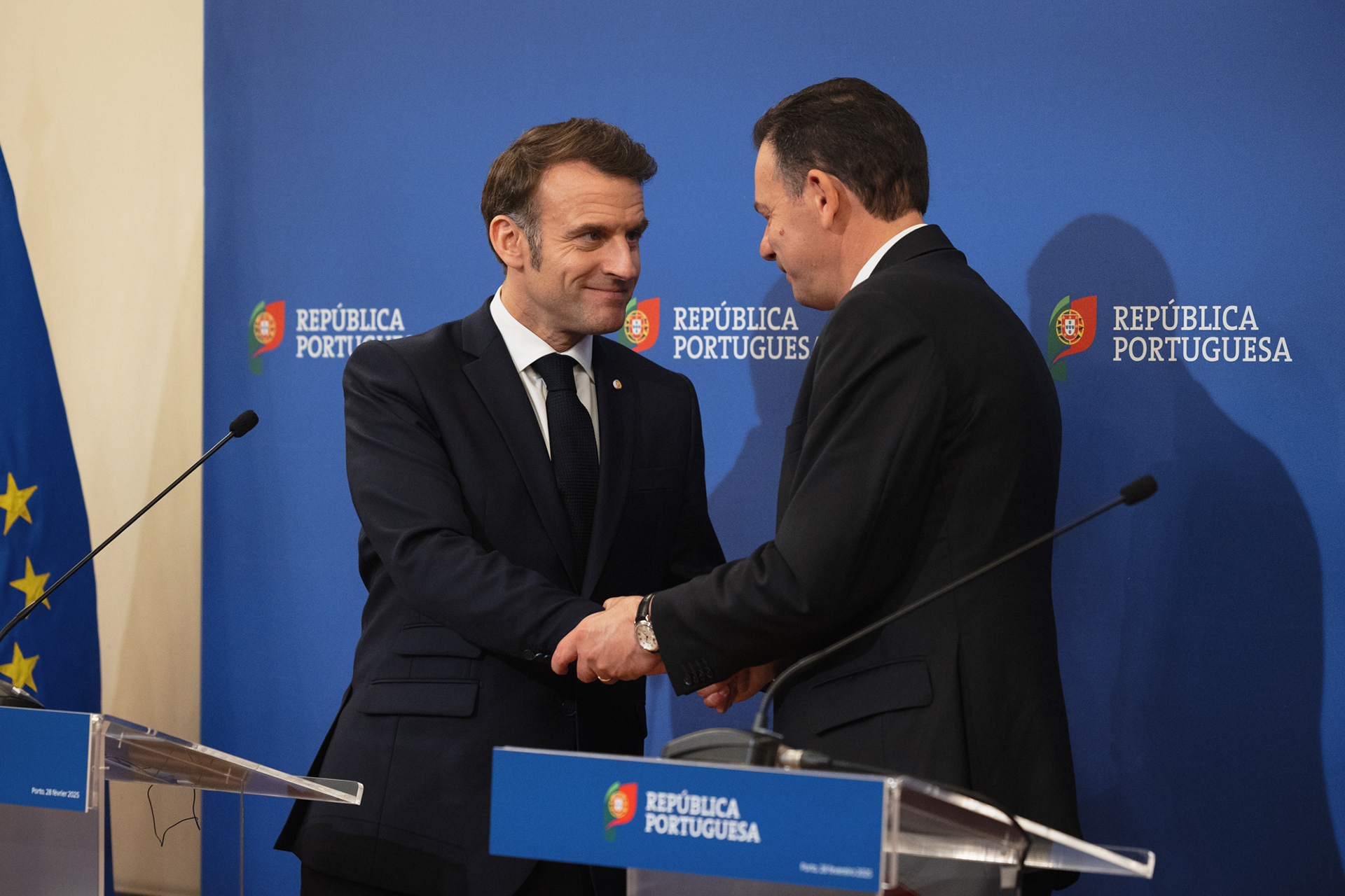 Emmanuel Macron, President of France, state visit to Portugal. February 28th, 2025