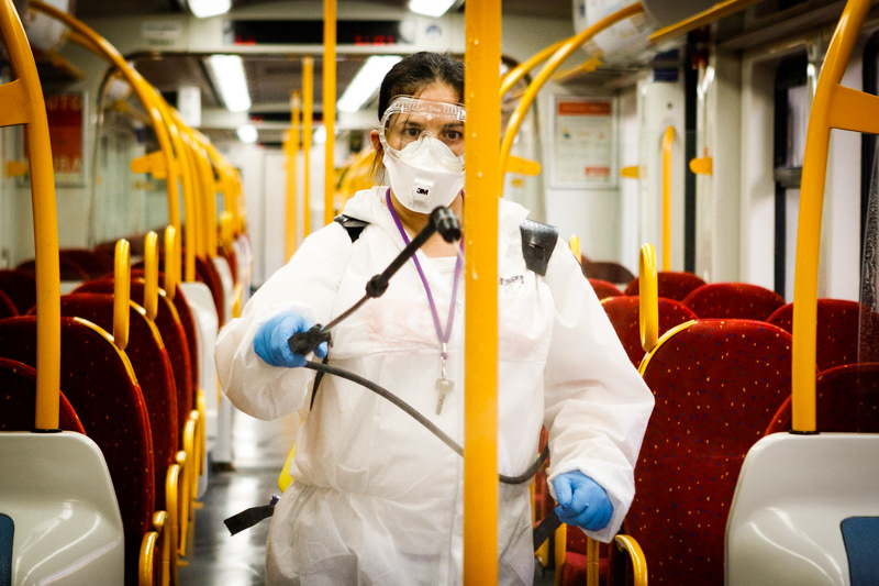 Train disinfection as a COVID-19 containment measure. March 24th, 2020