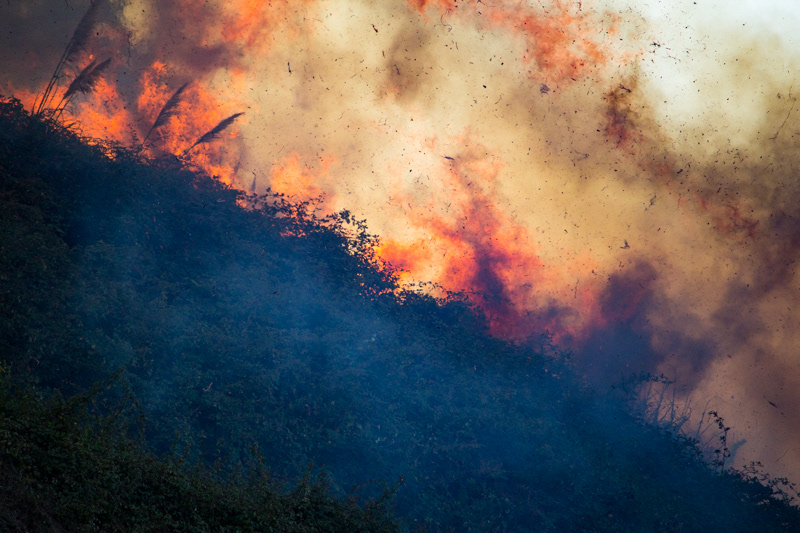 A fire broke out at a local farm. September 16, 2017