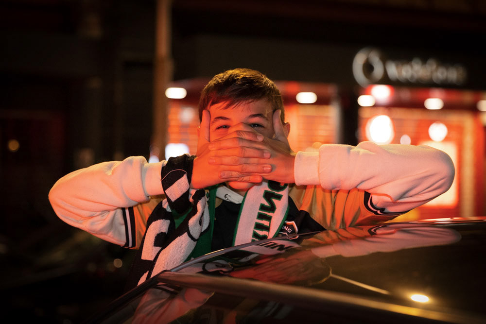 Sporting CP's supporters celebrate the title in Porto, on May 5th, 2024