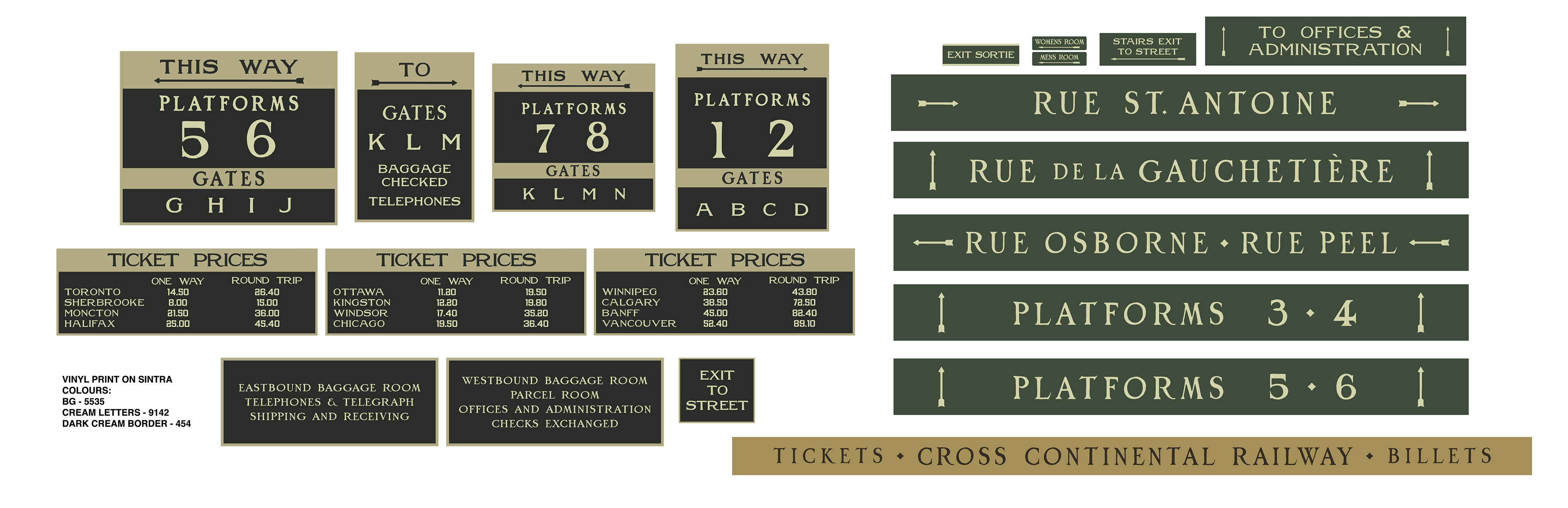 Train Concourse Signage