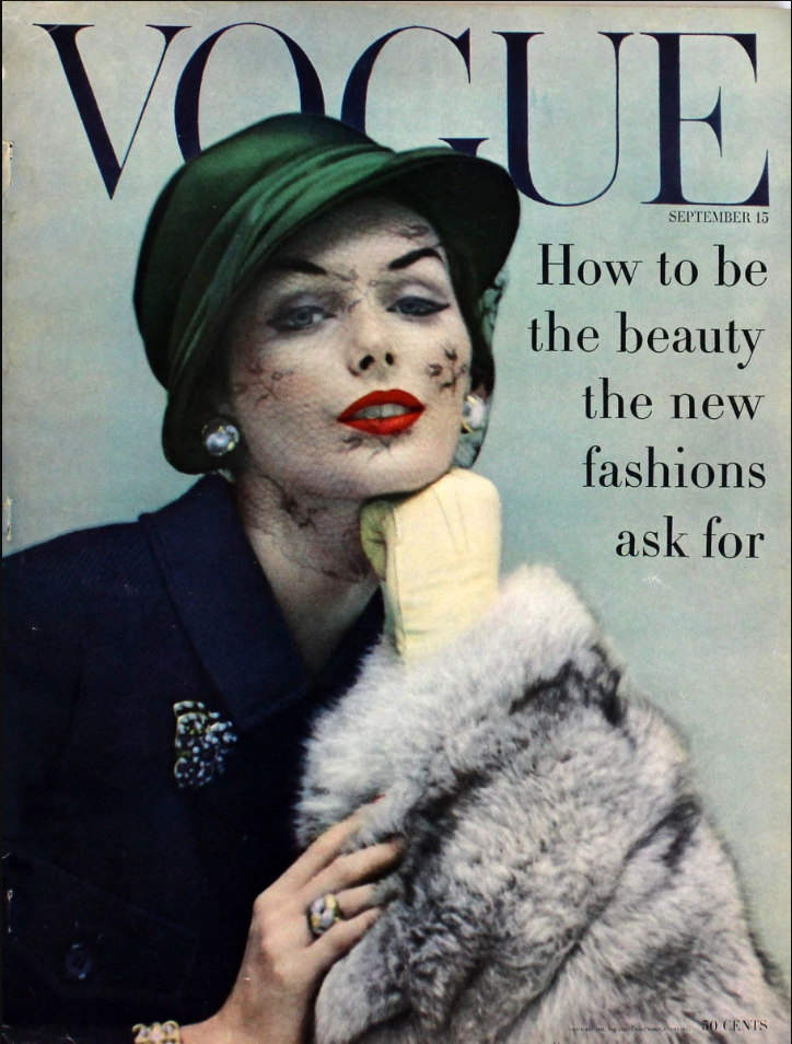VOGUE Issue September 15, 1956 featuring Lucinda Hollingsworth