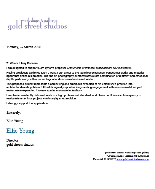 Letter of Support from Ellie Young