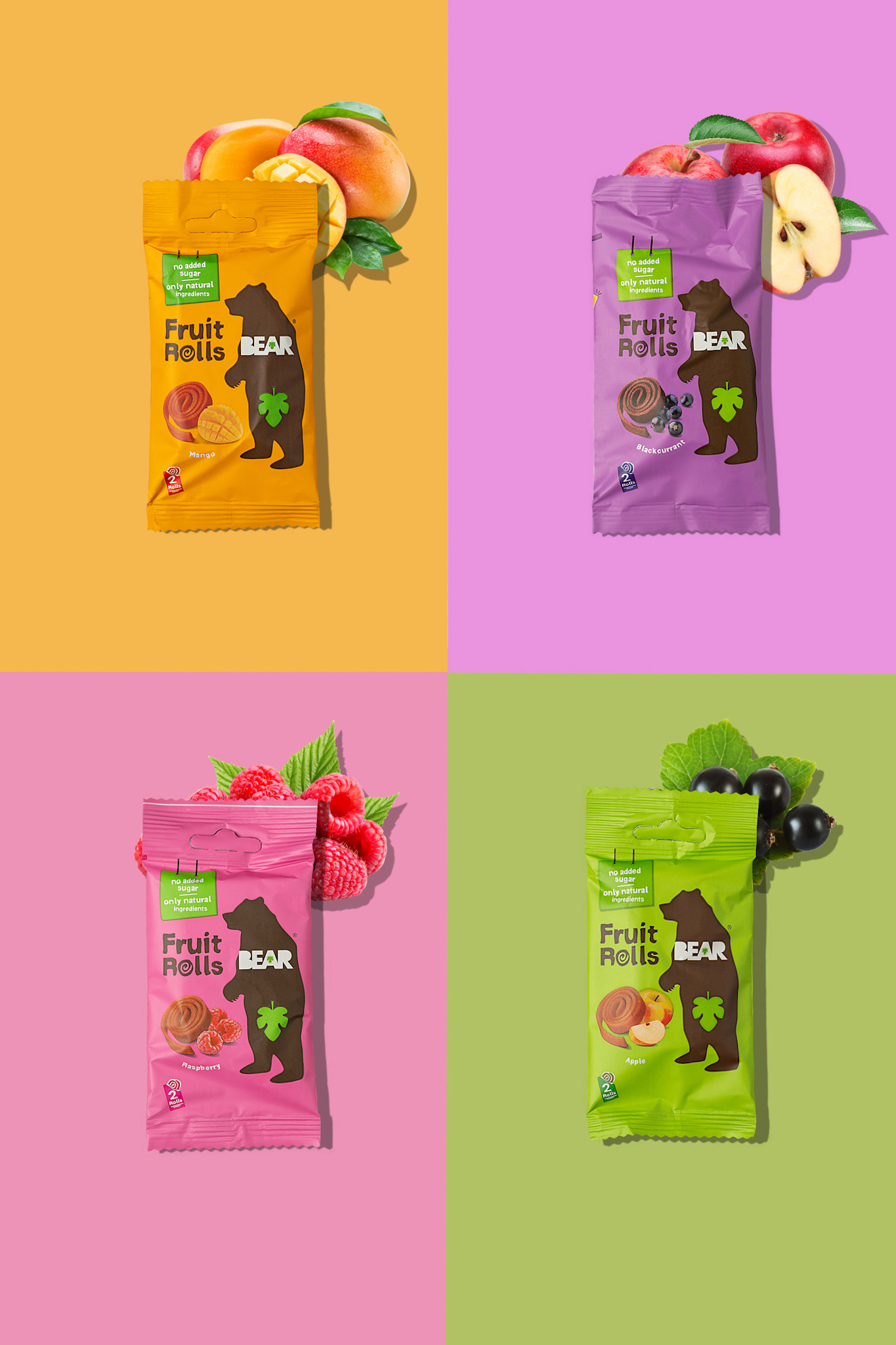 Sušené ovocné pláty na farebnom podklade. Pohľad zhora. Autor Jana Kollarova