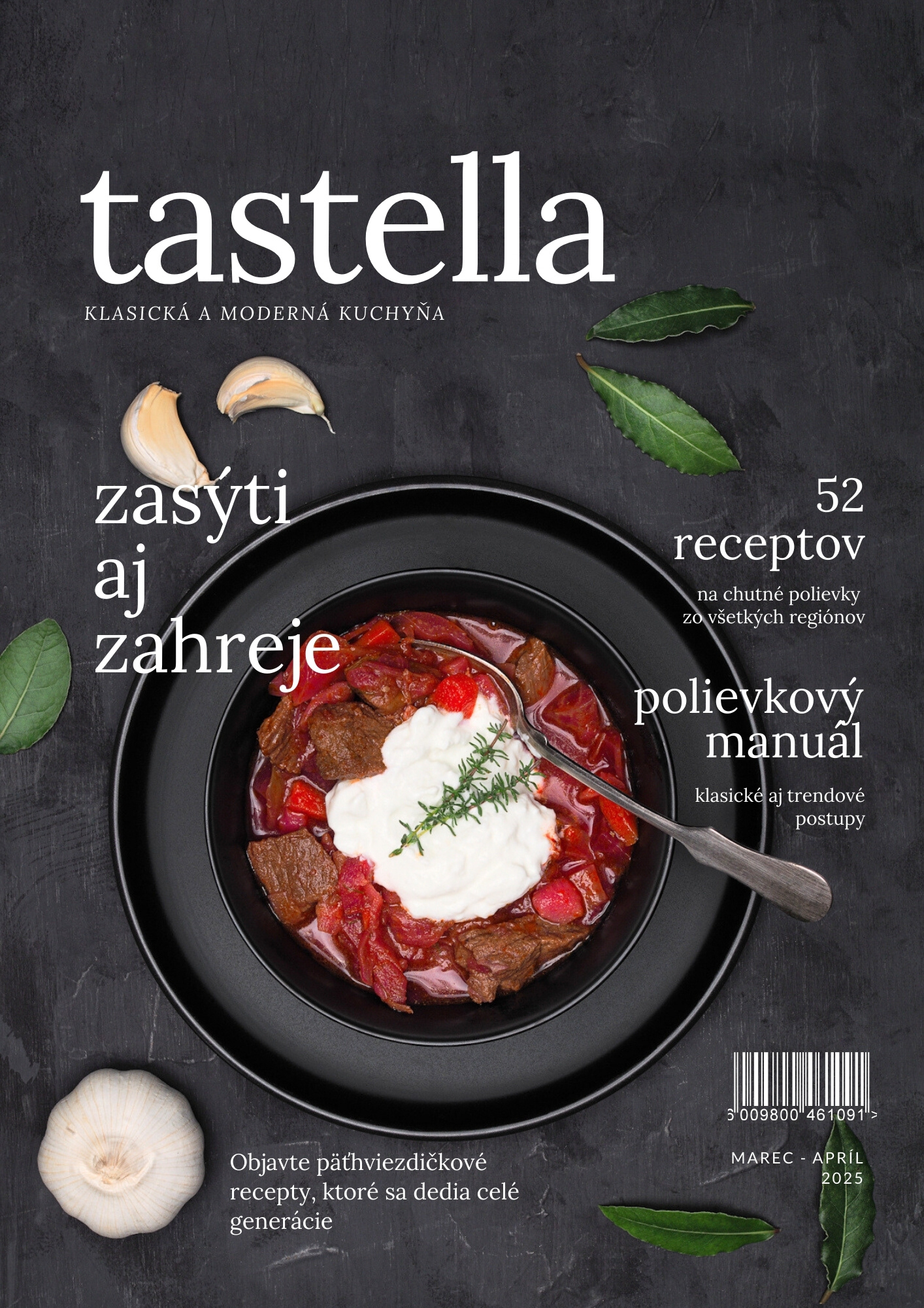 Polievka boršč. Titulná stránka časopisu Tastella. Autor Jana Kollarova.