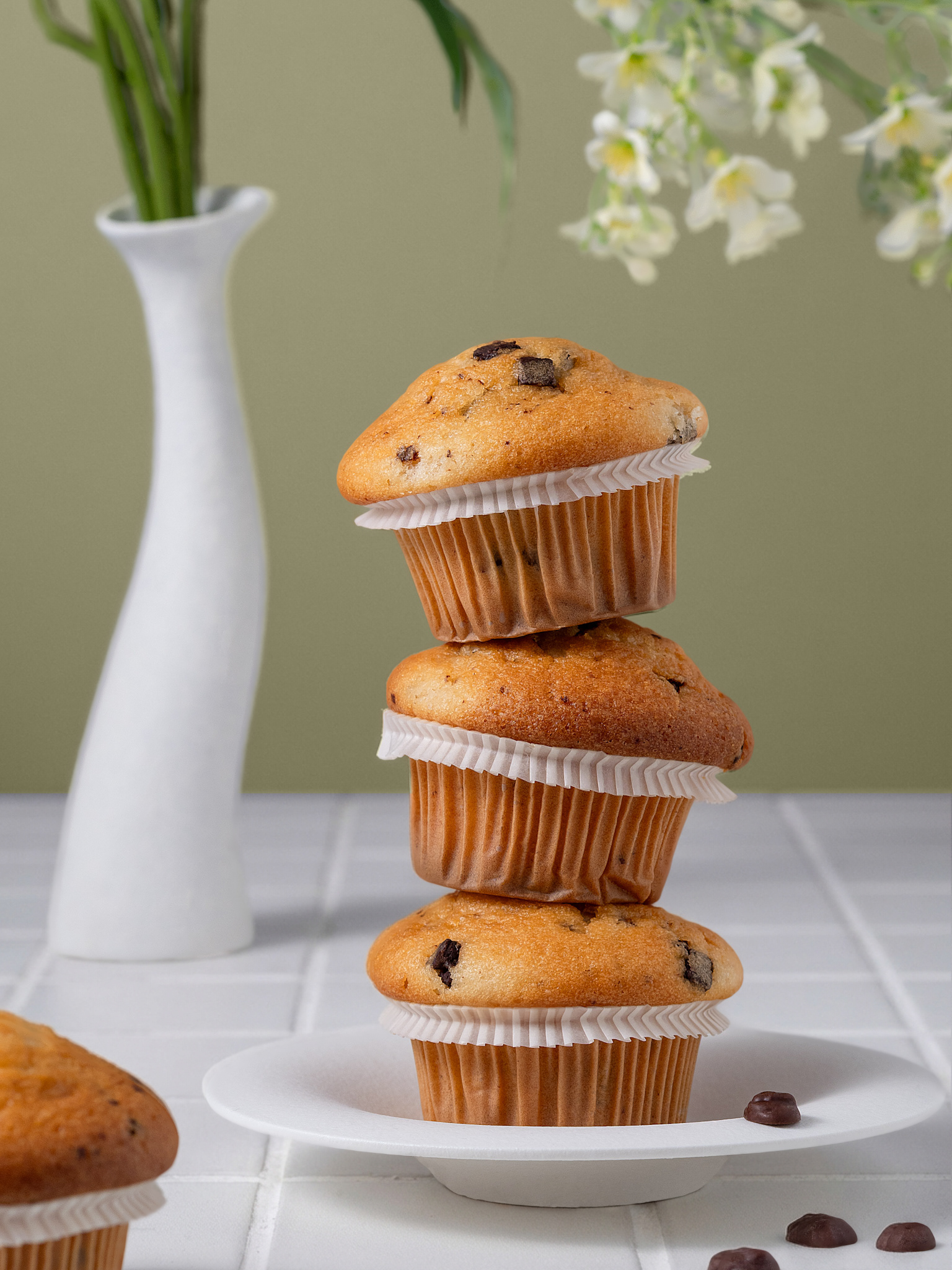 Veža z mufinov - Pohľad spredu - Autor Jana Kollarova