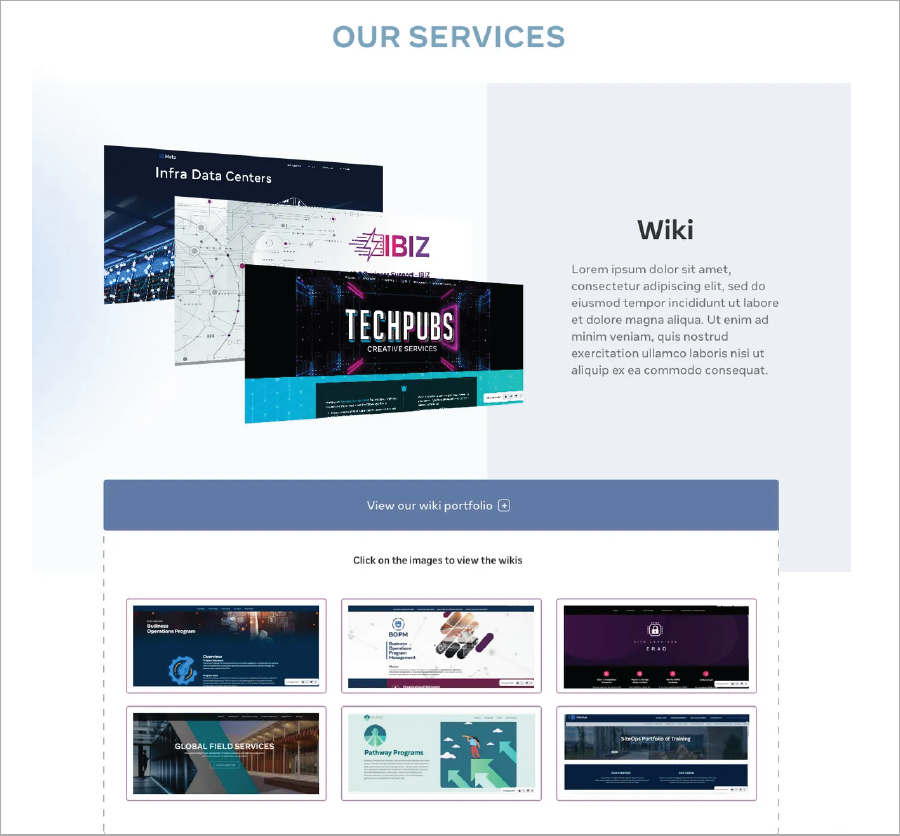 v.1 services section