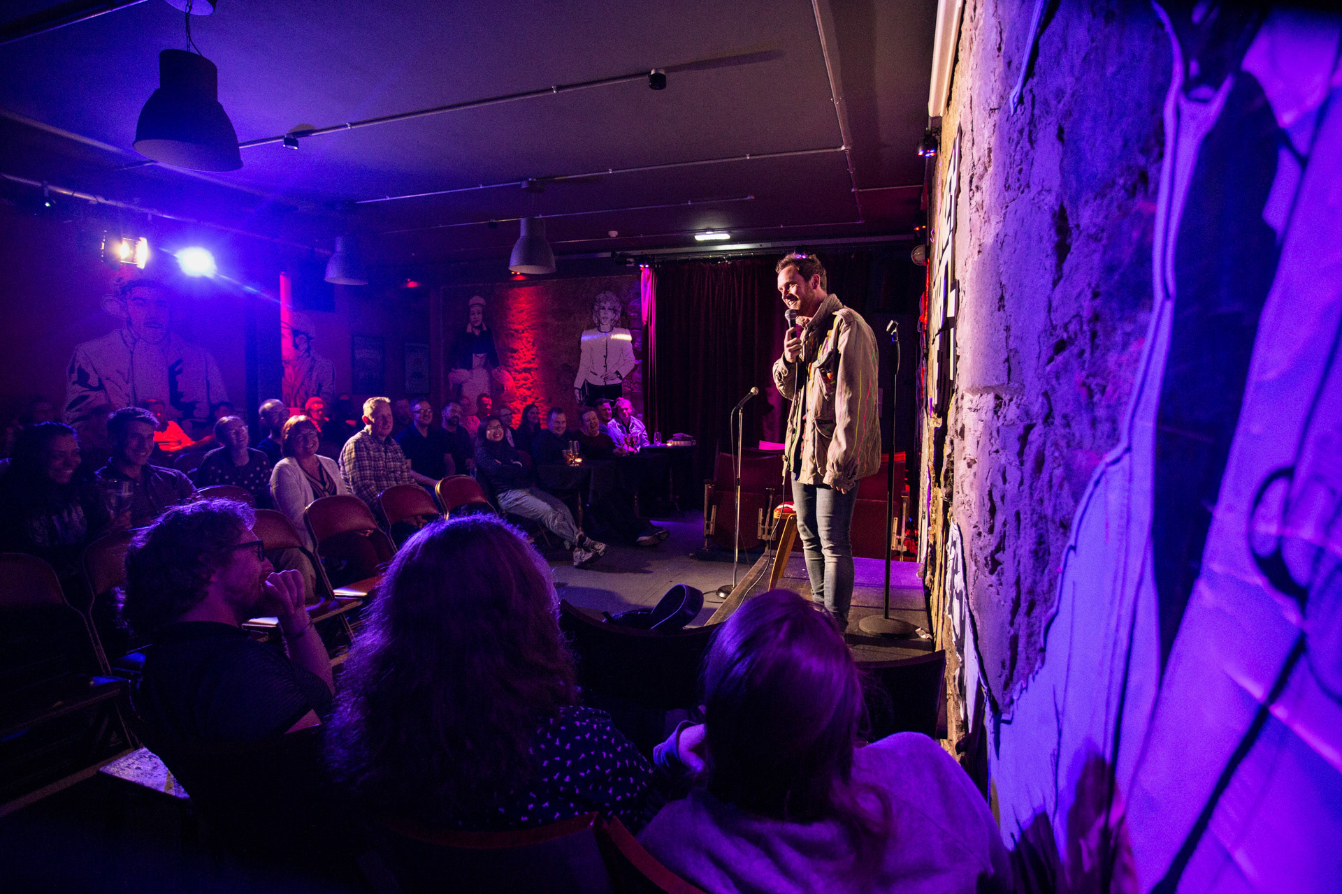 Matt doing an improv comedy gig at the Monkey Barrel, Edinburgh. He called it "professional banter" after we left.