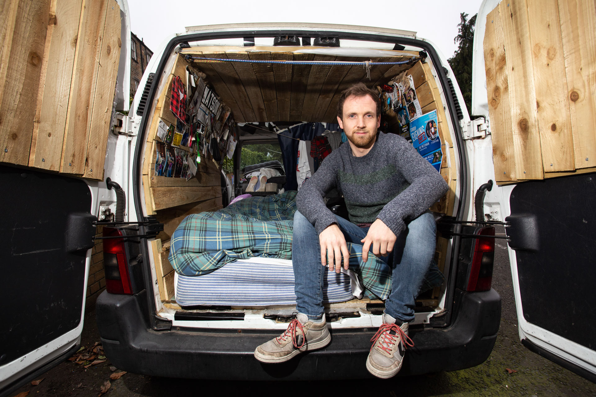 Matt Watson, comedian, in his home, Burly.