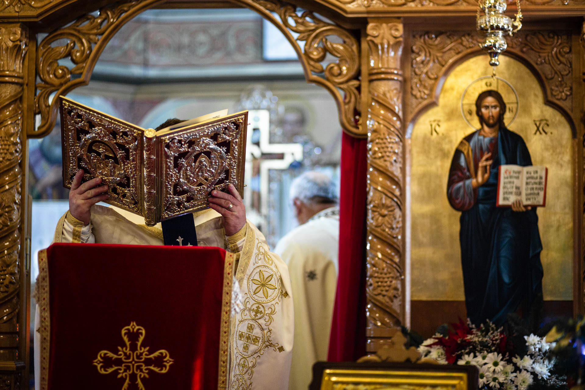 7. Untitled Orthodox. On New Year’s Day, the priest spoke of the troubled present, and the uncertain future. “Still, allow us to be, Father. For another year.”