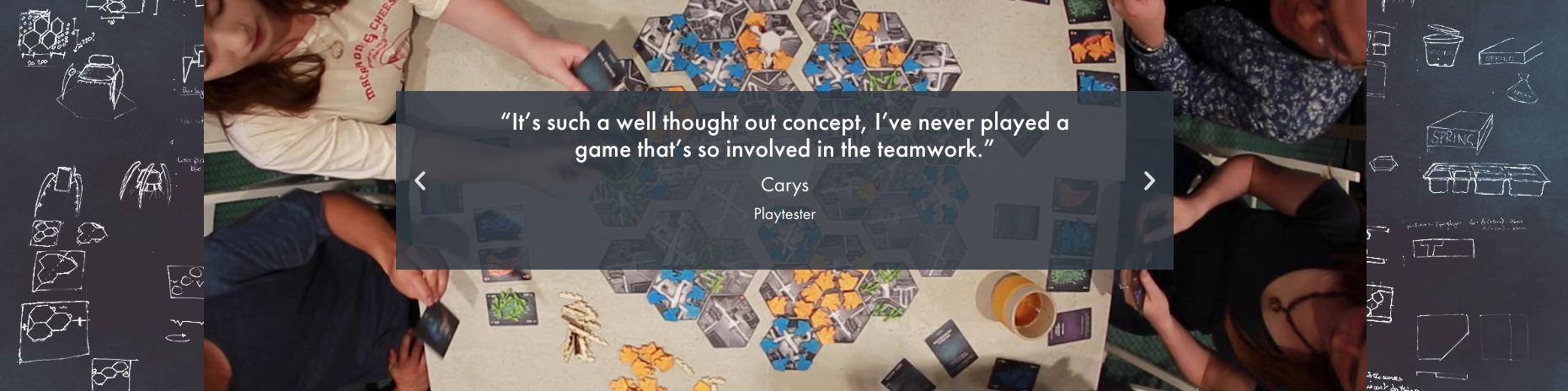 For the testimonials I created a top down video of a play-through as a way to present the interactive nature of the game and its table presence.