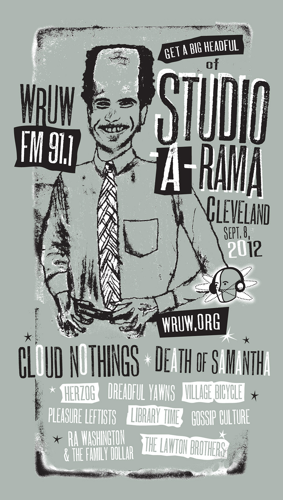 A fun promo and souvenir poster for the long-running WRUW Studio-A-Rama