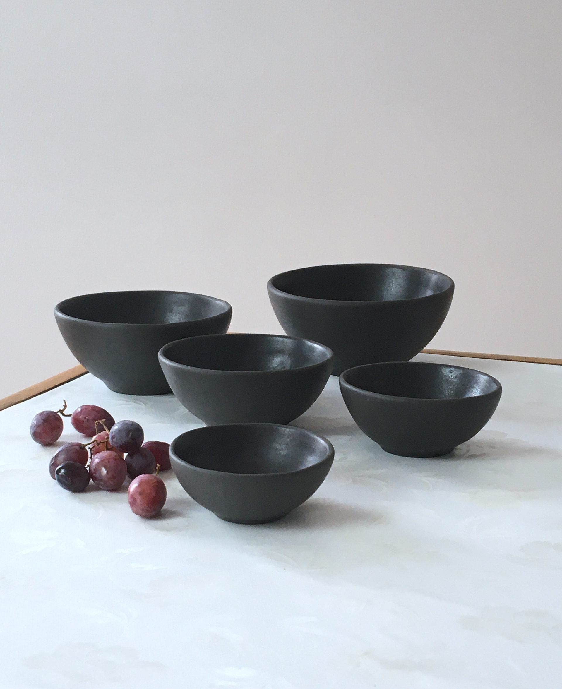 Oryoki bowl set -5 pieces black- 