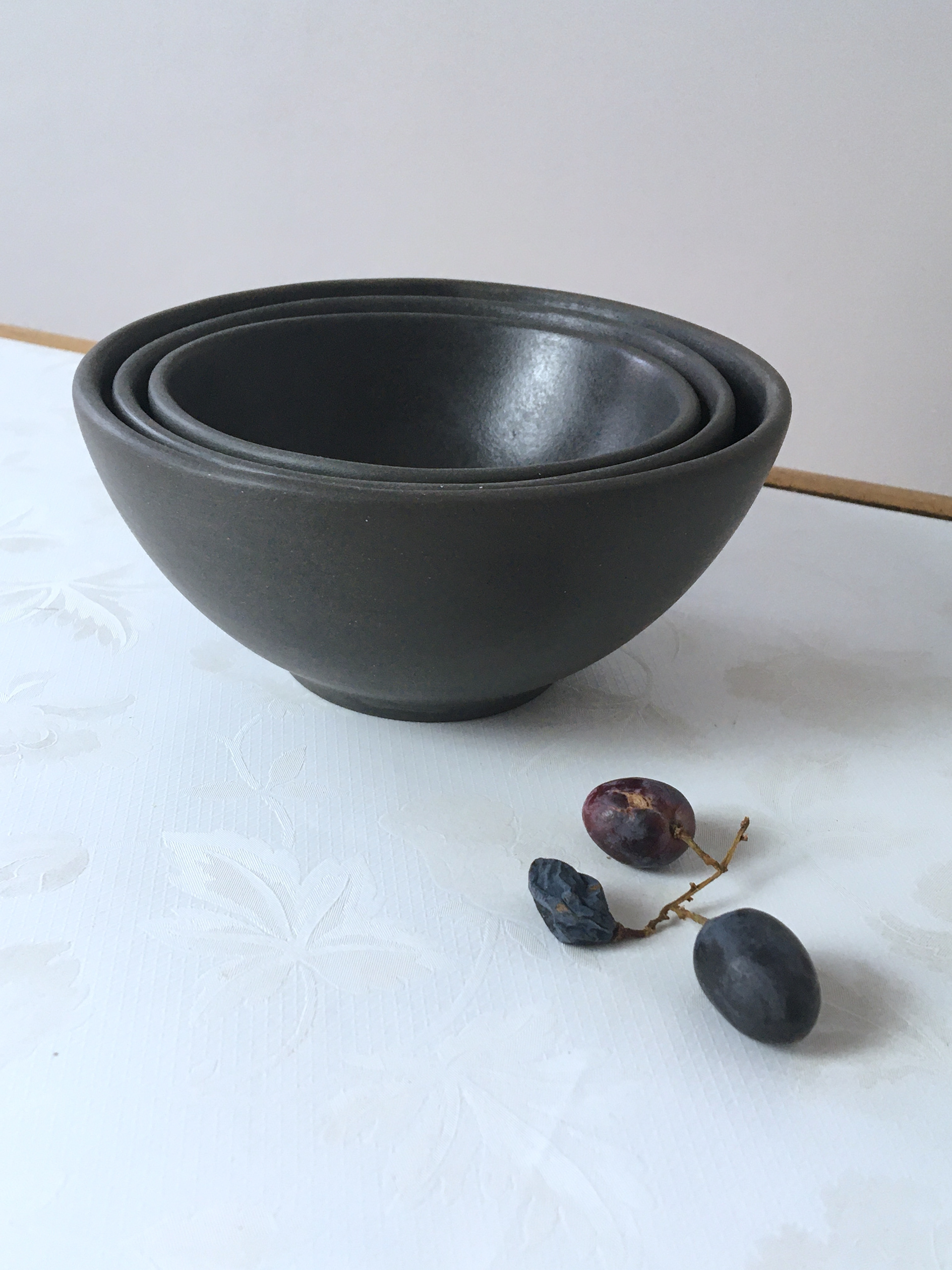 Mahogany Wood Black/Natural hot Oryoki Jihatsu Bowl Sets