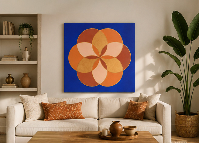 Seed of Life, Acrylic 90x90cm 