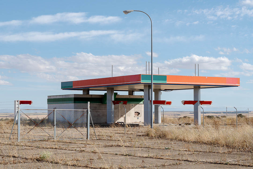 Gasolinera abandonada en la provincia de Salamanca