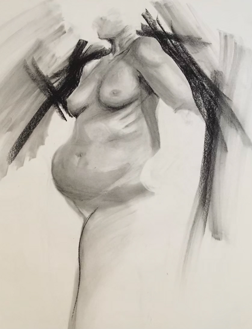 Life Drawing / Charcoal / 2019