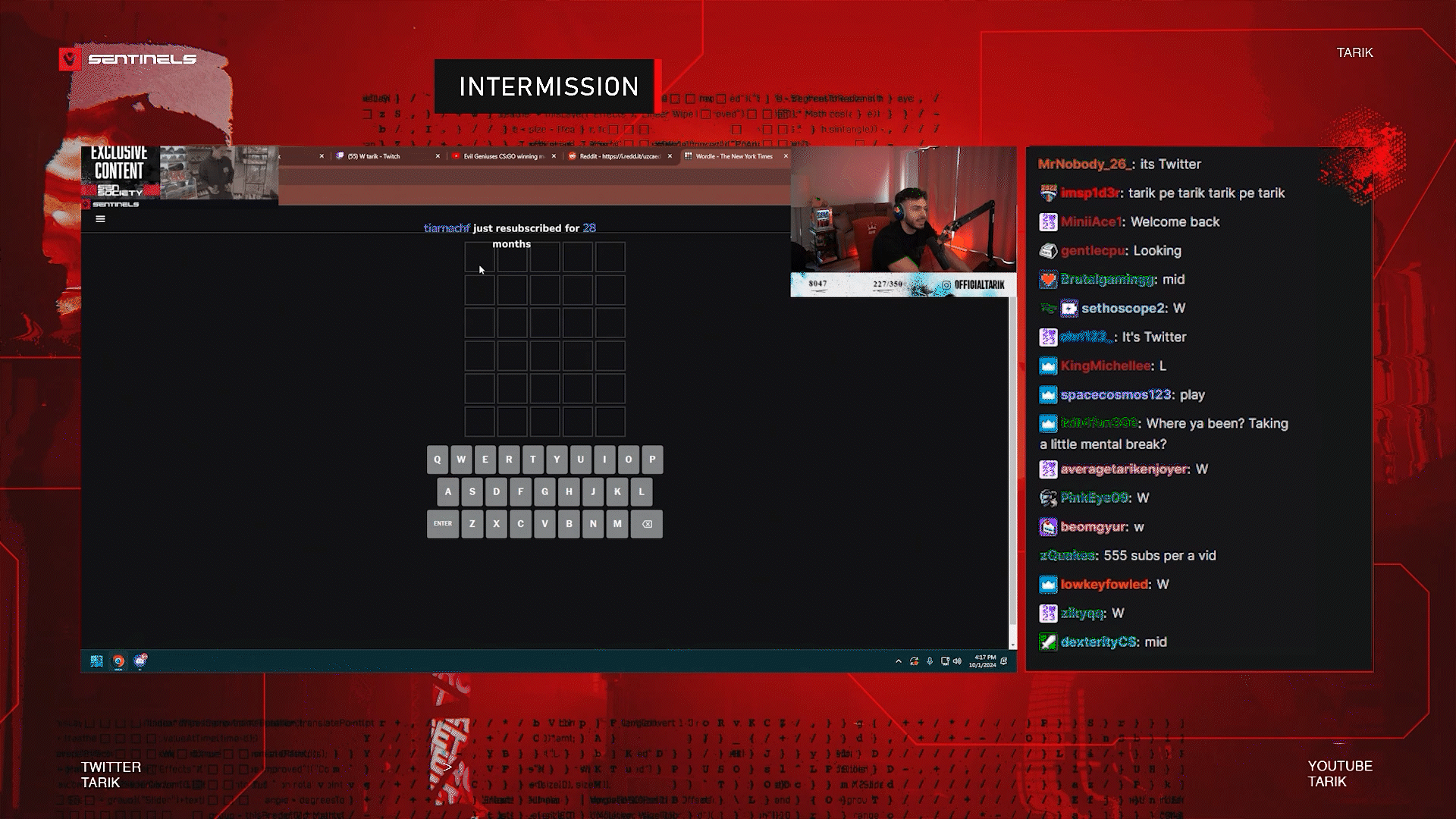 Intermission screen