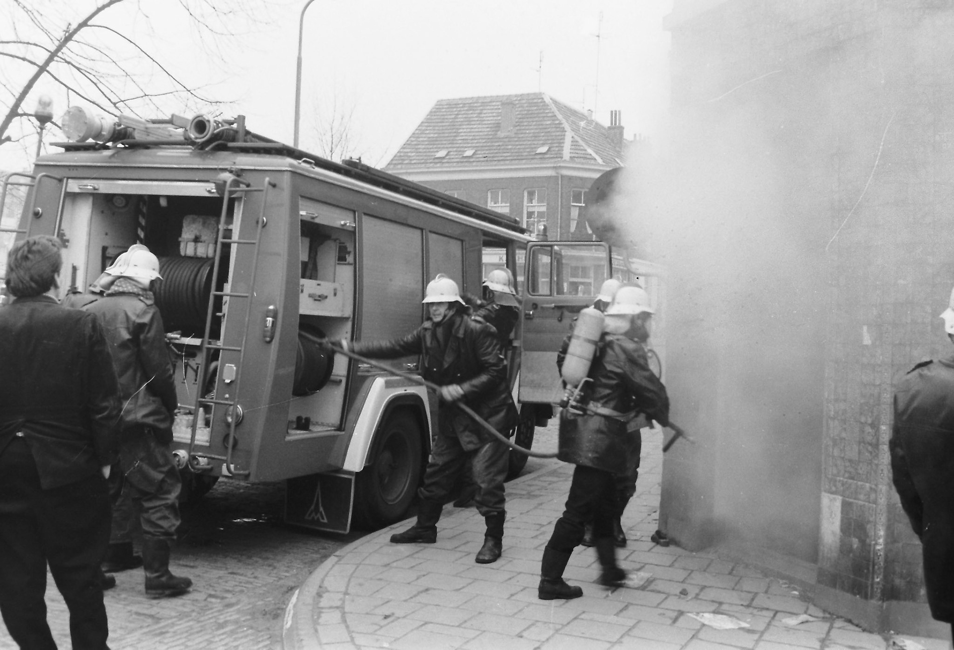 Brand in een winkel