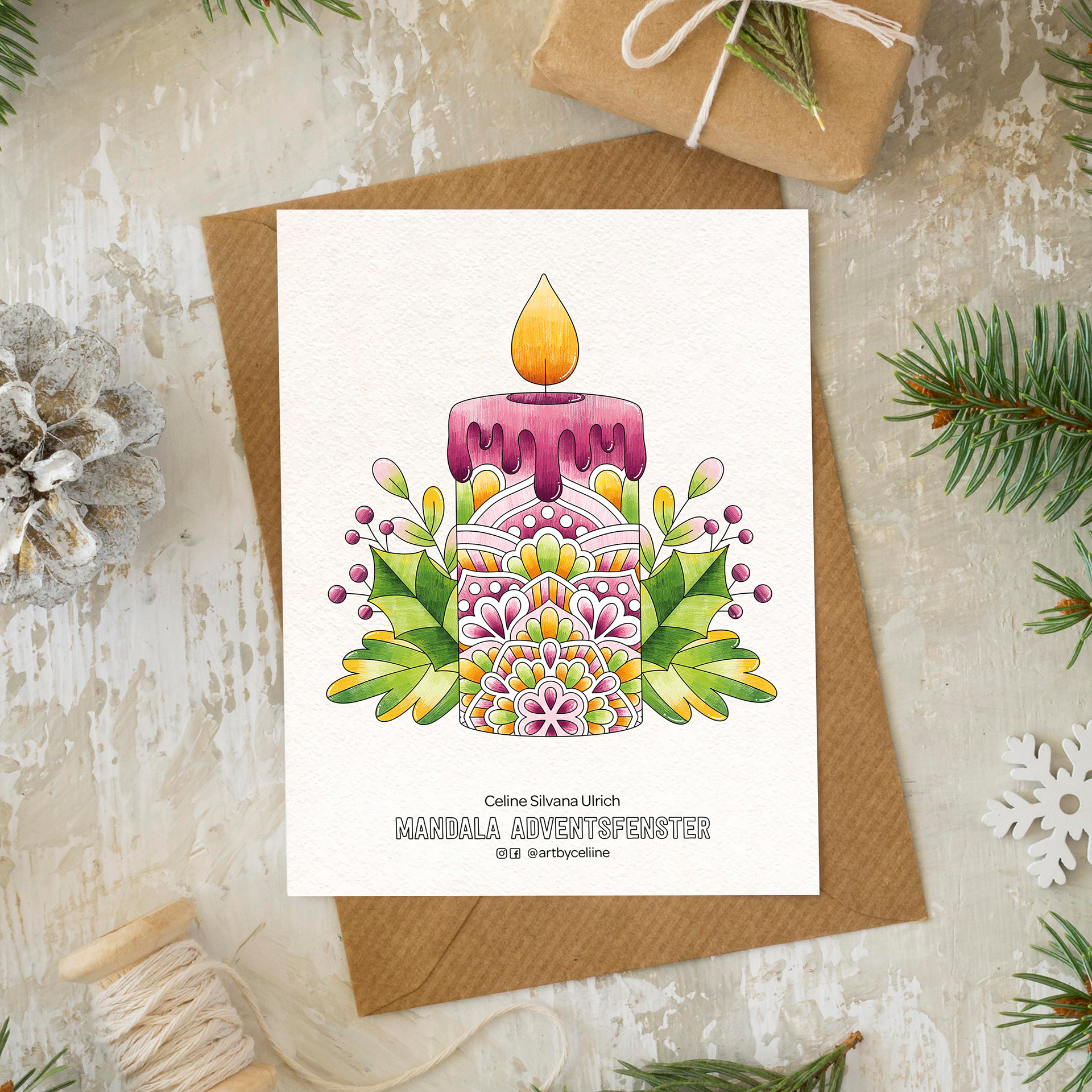 Mandala Adventsfenster No.4