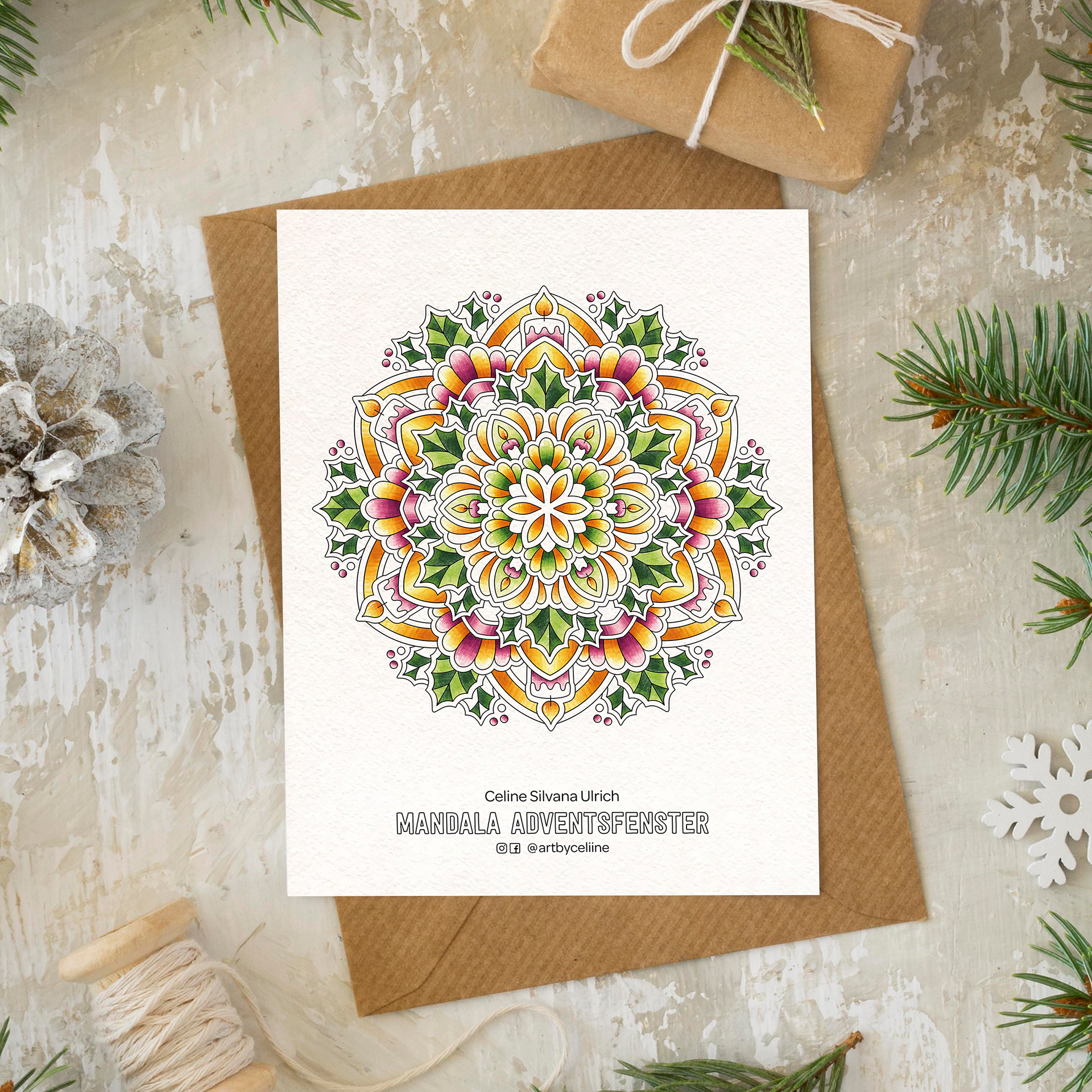 Mandala Adventsfenster No.2